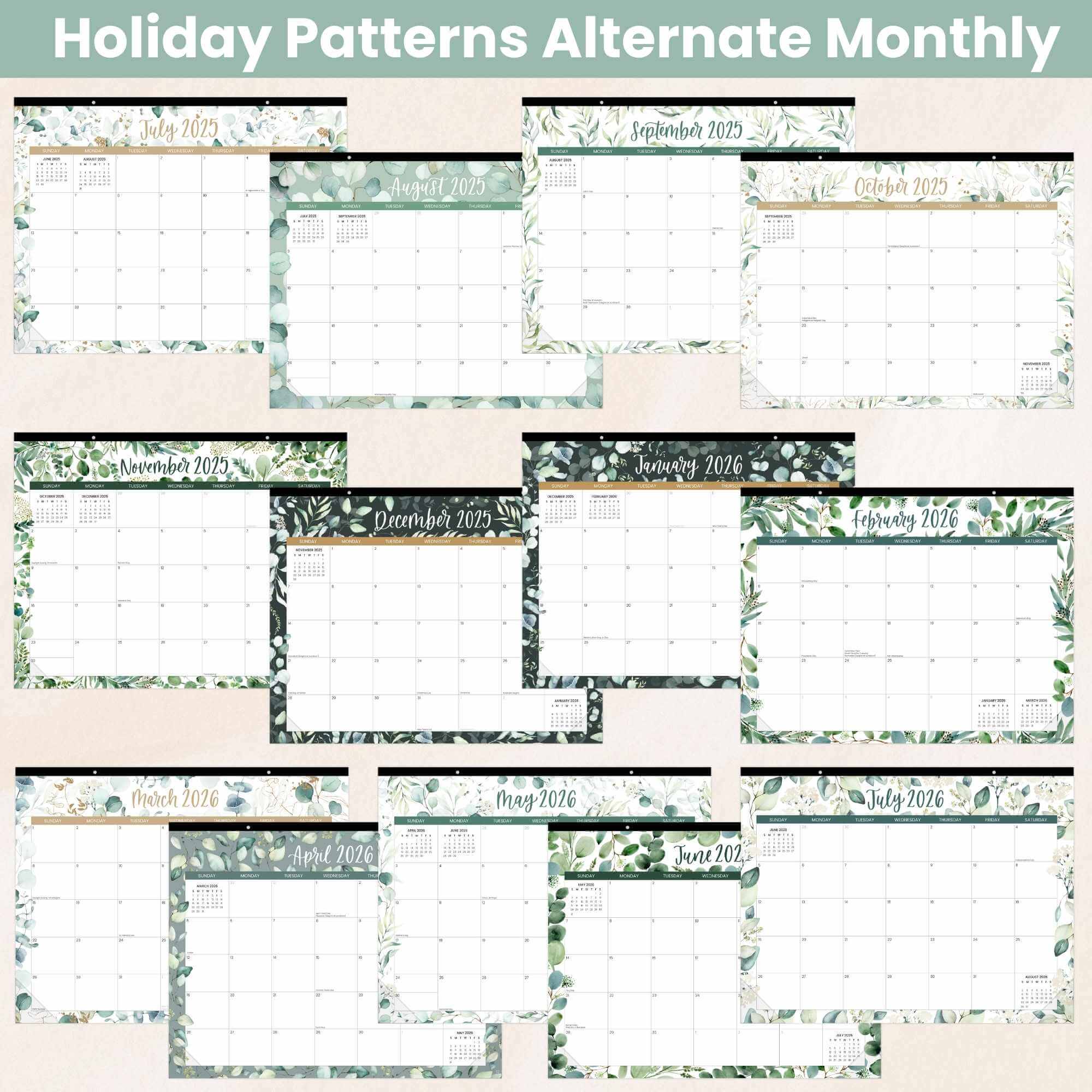 2025-26 Desk & Wall Calendar, 16