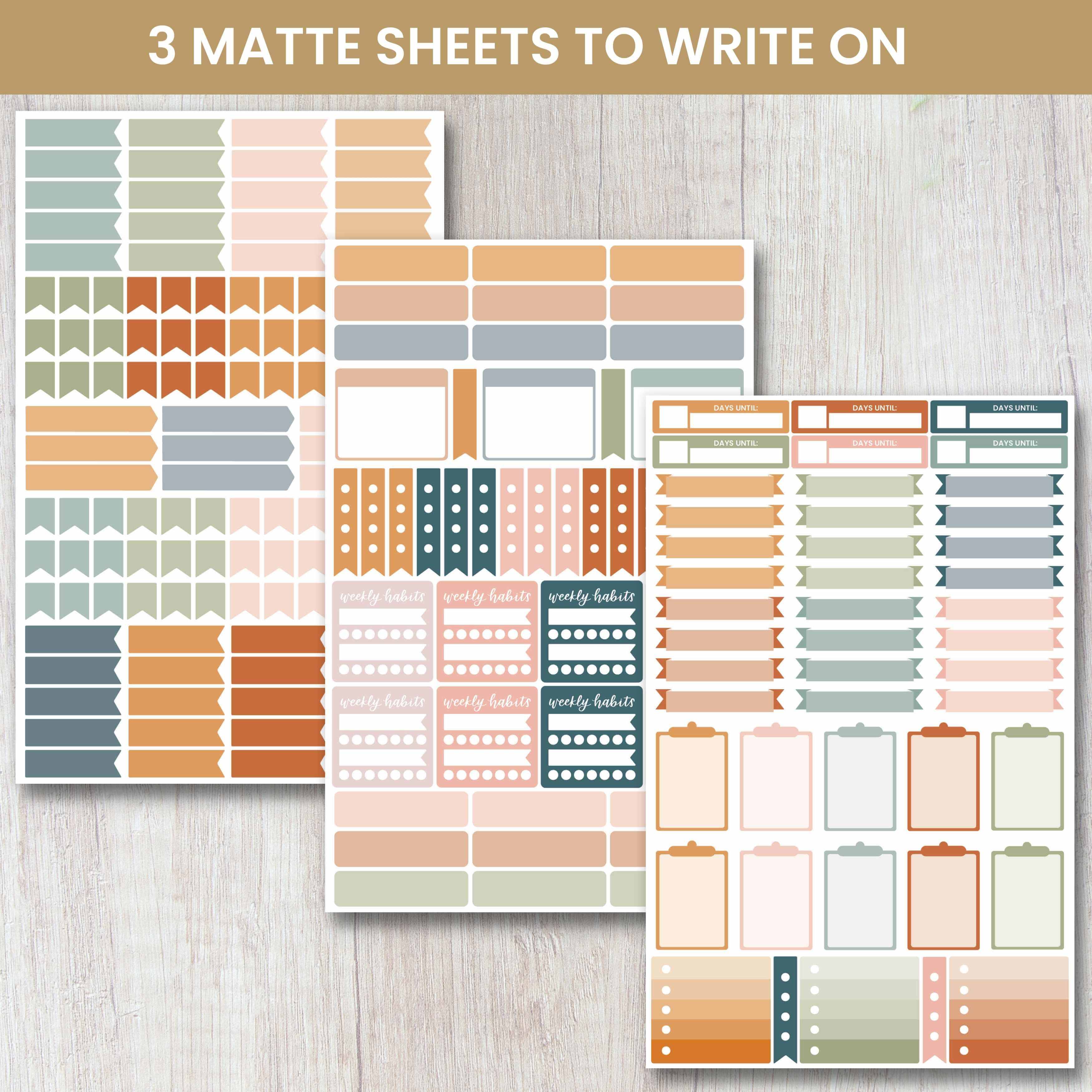 Planner Stickers, Calendar Essentials Pack, Sweater Weather