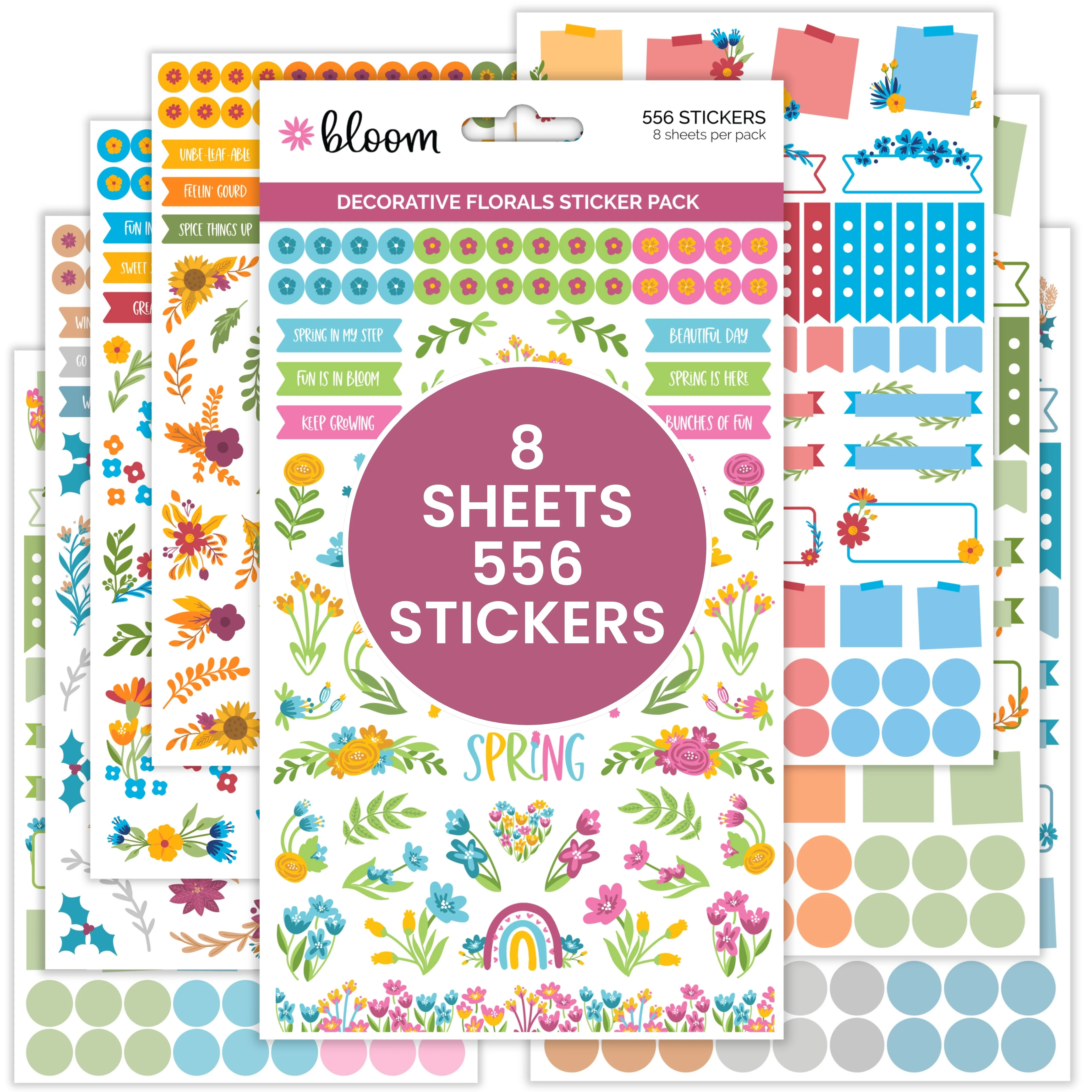 Planner Stickers, Decorative Floral Pack