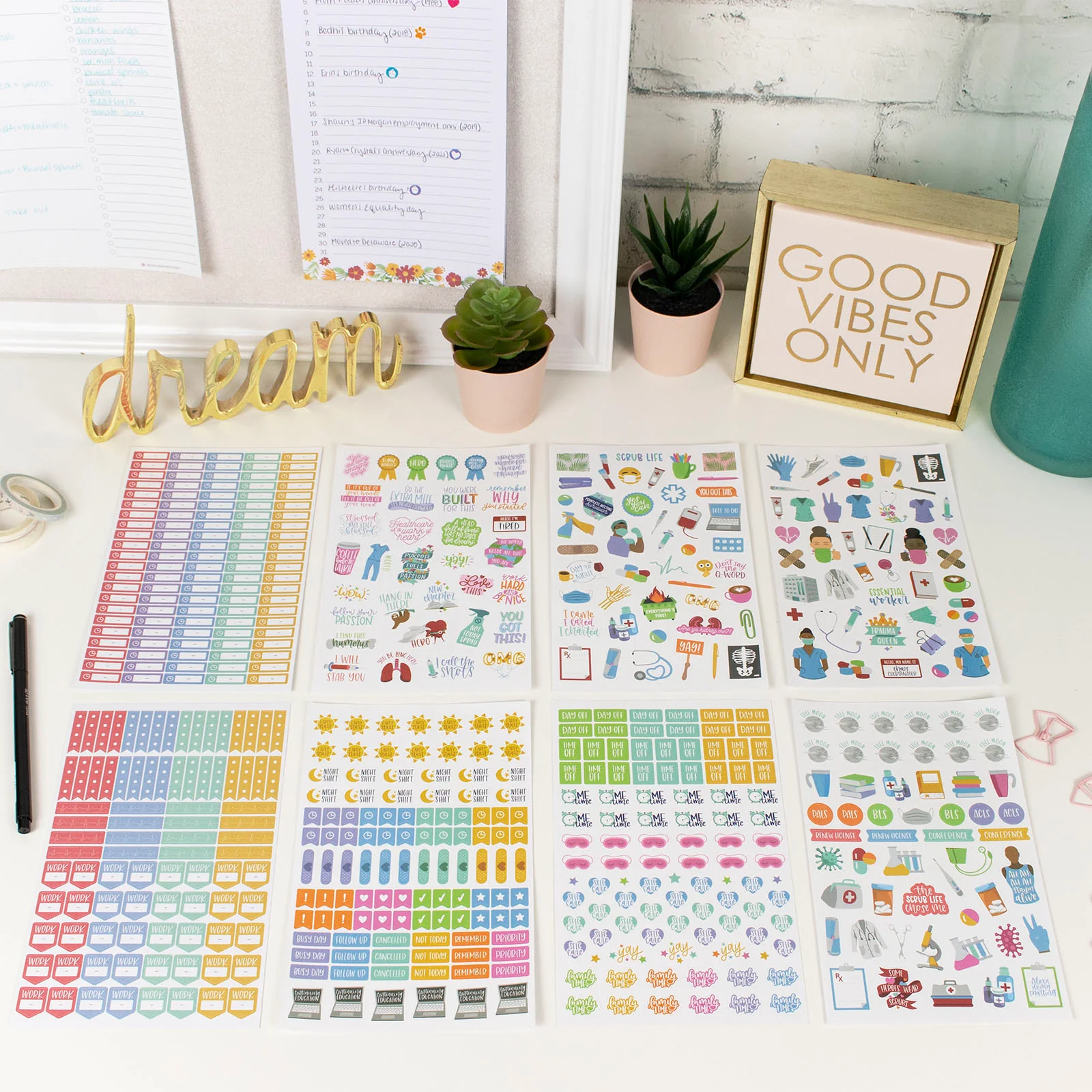 Planner Stickers, Healthcare Heroes Pack