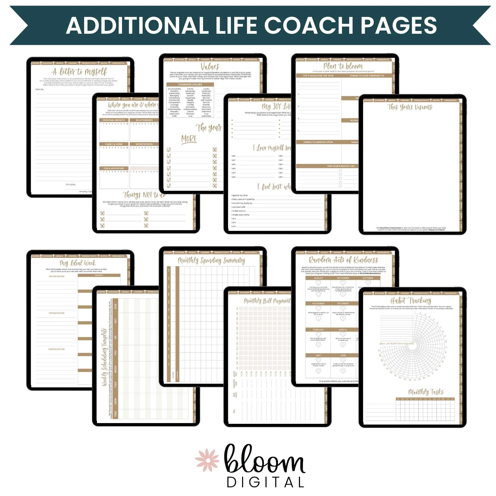 Digital Planner, Dated 2025-26 Vision Planner