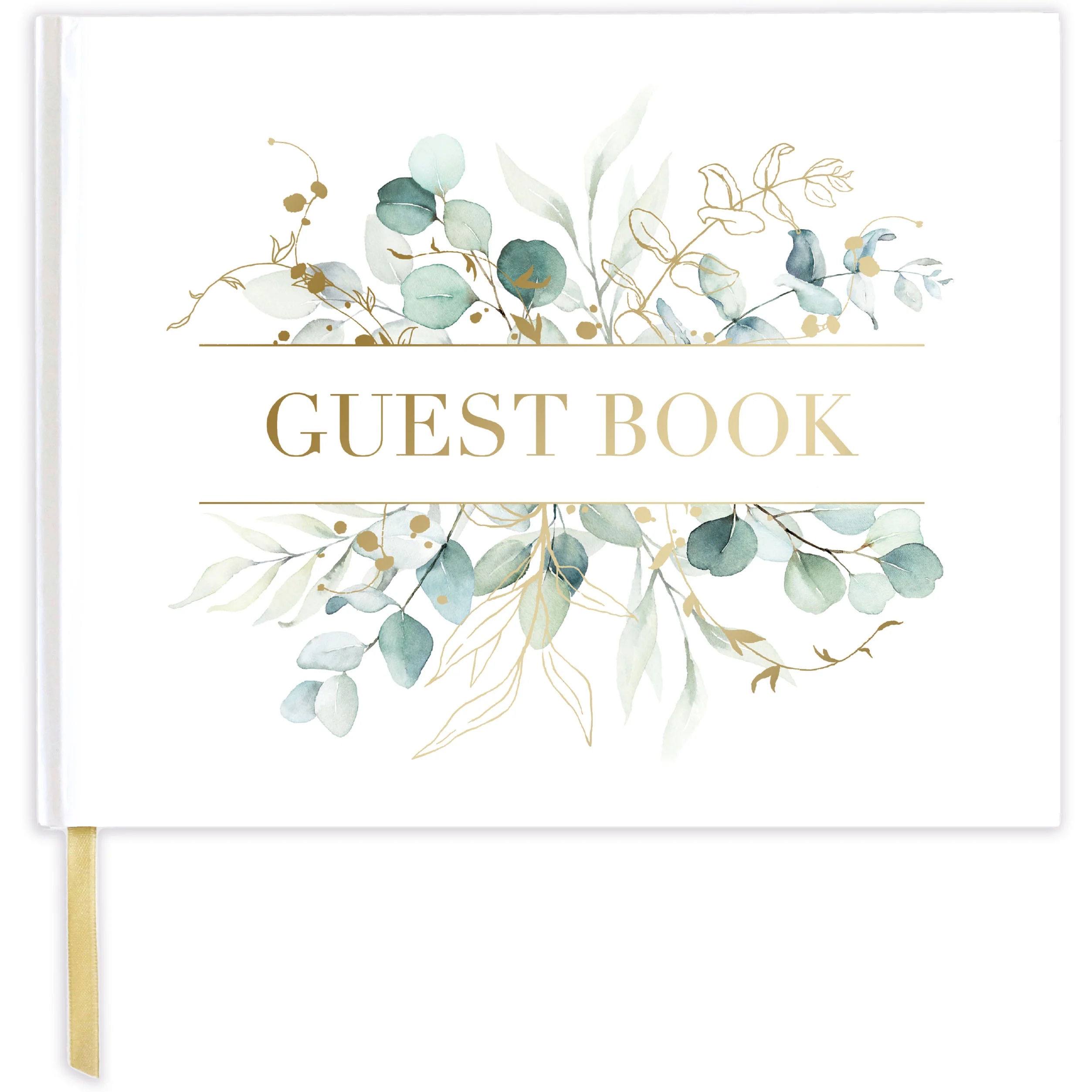 Guest Book, Boho Greenery