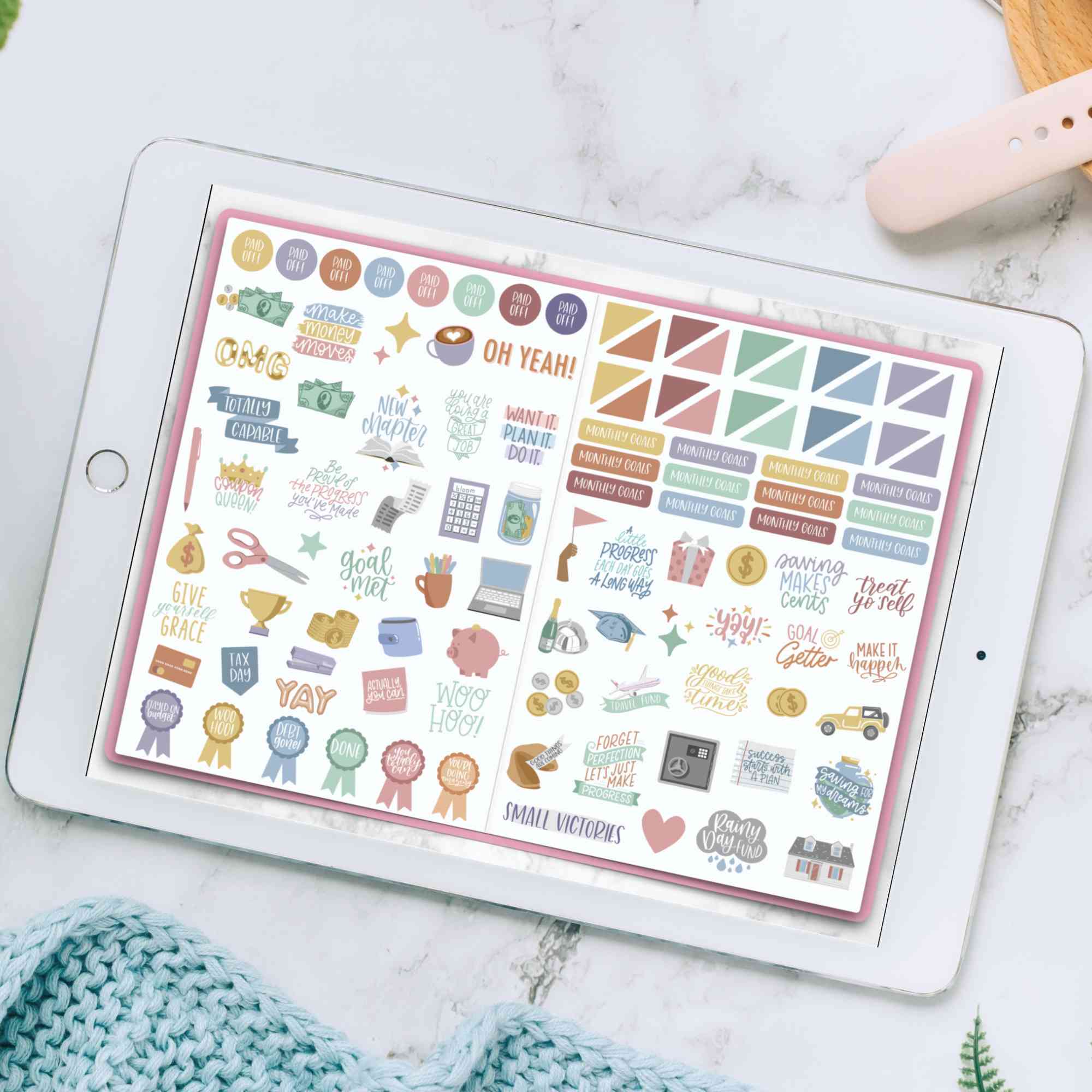 Digital Planner Stickers, Budget V2