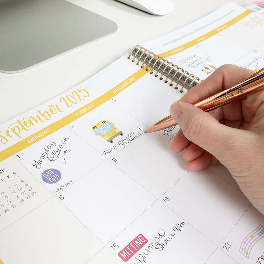 DATED 2025-26 Teacher Planner & Calendar, Interchangeable Cover, Bold & Bright