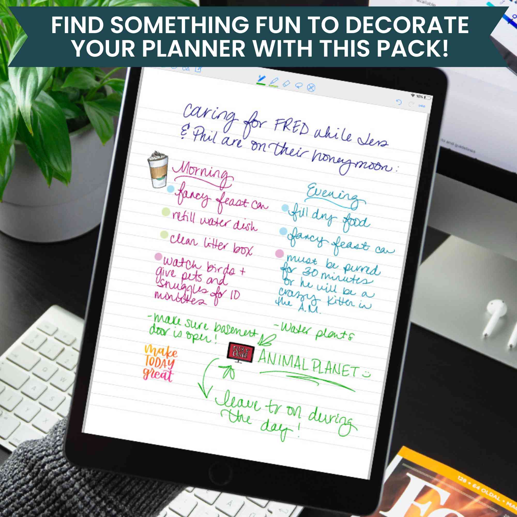 Digital Planner Stickers, Classic Stickers V1