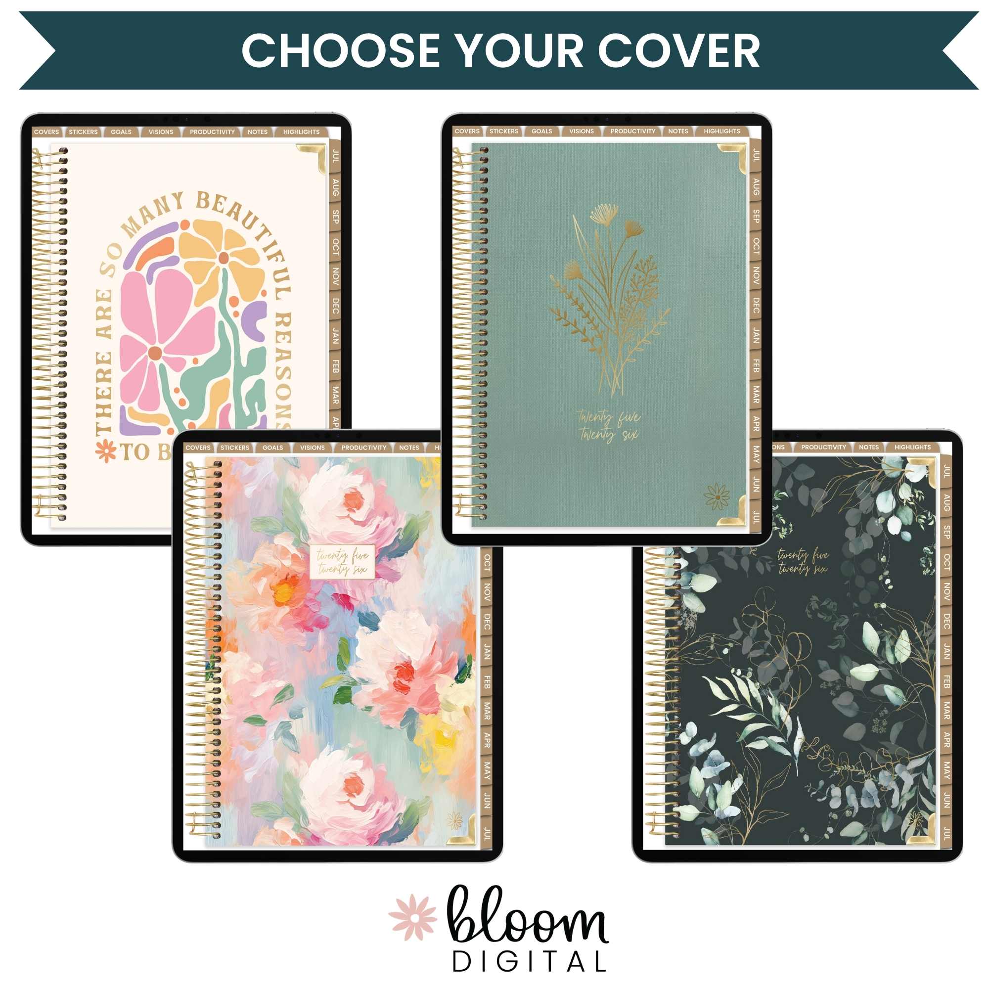 Digital Planner, Dated 2025-26 Vision Planner