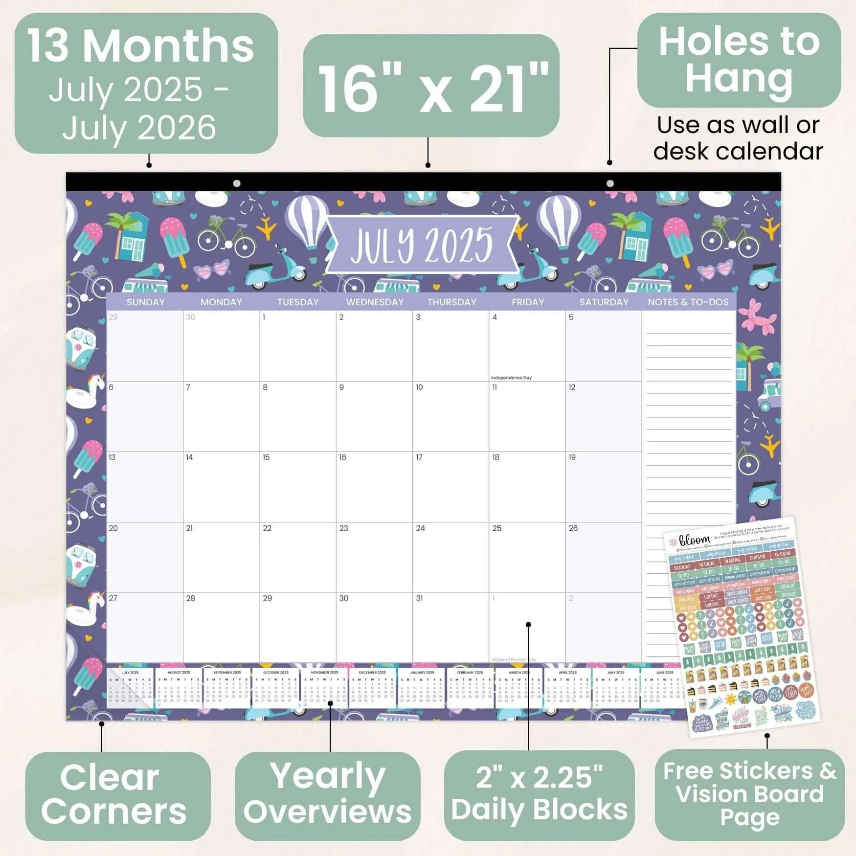 2025-26 Desk & Wall Calendar, 16