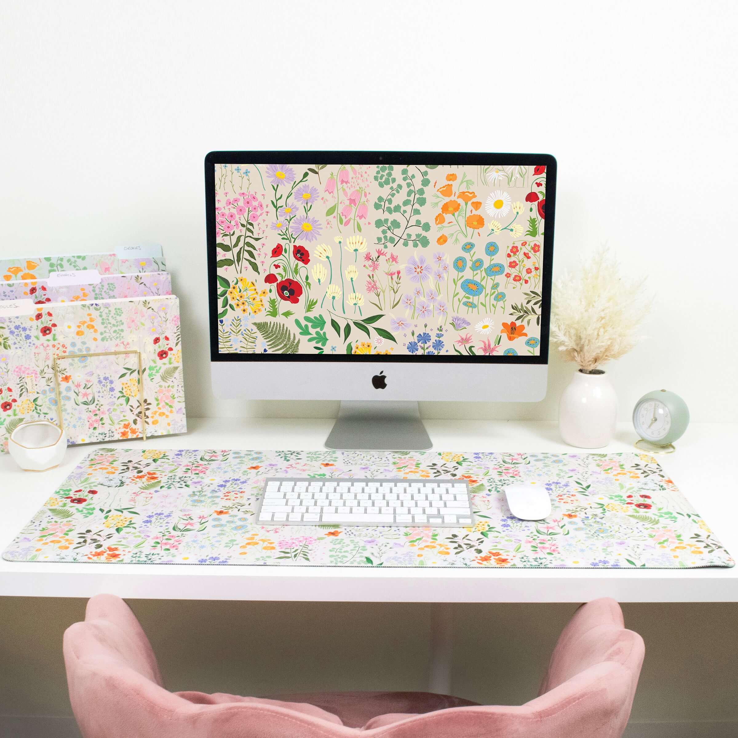 Large Desk Mat, Garden Party