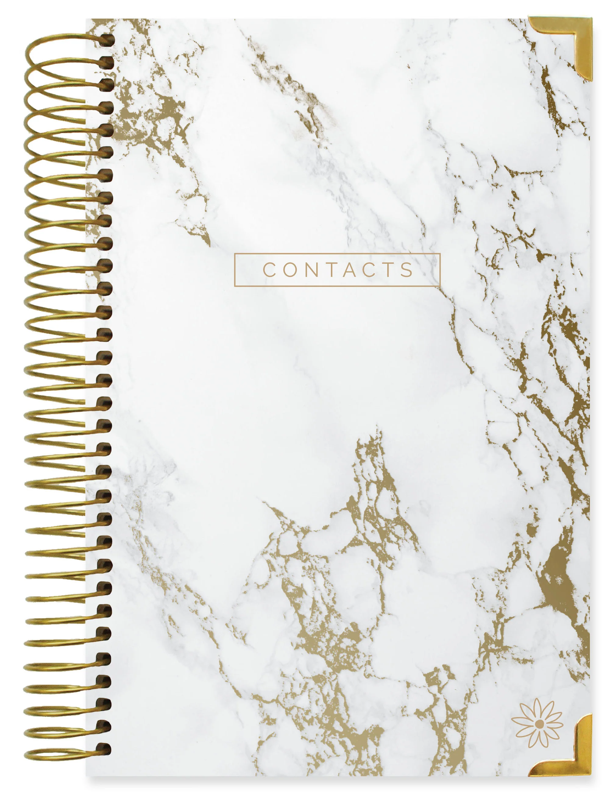 Contact Book, Marble Gold Stamp