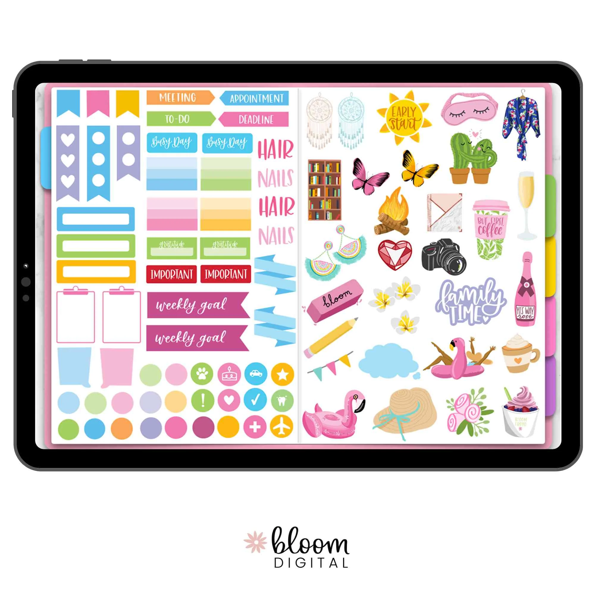 Digital Planner Stickers, Classic Stickers V2