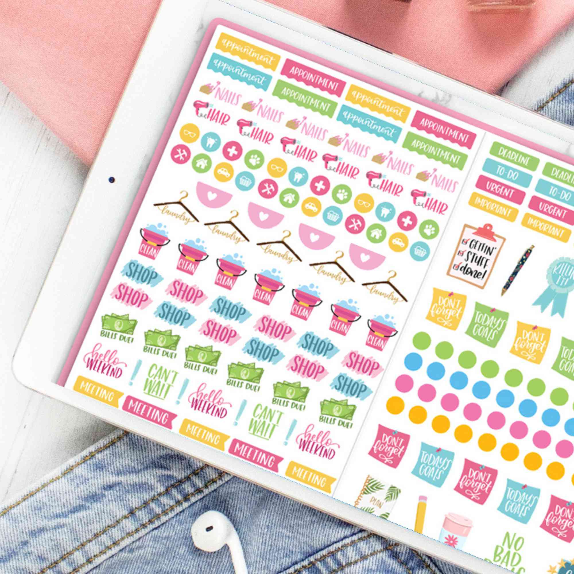 Digital Planner Stickers, Value Pack