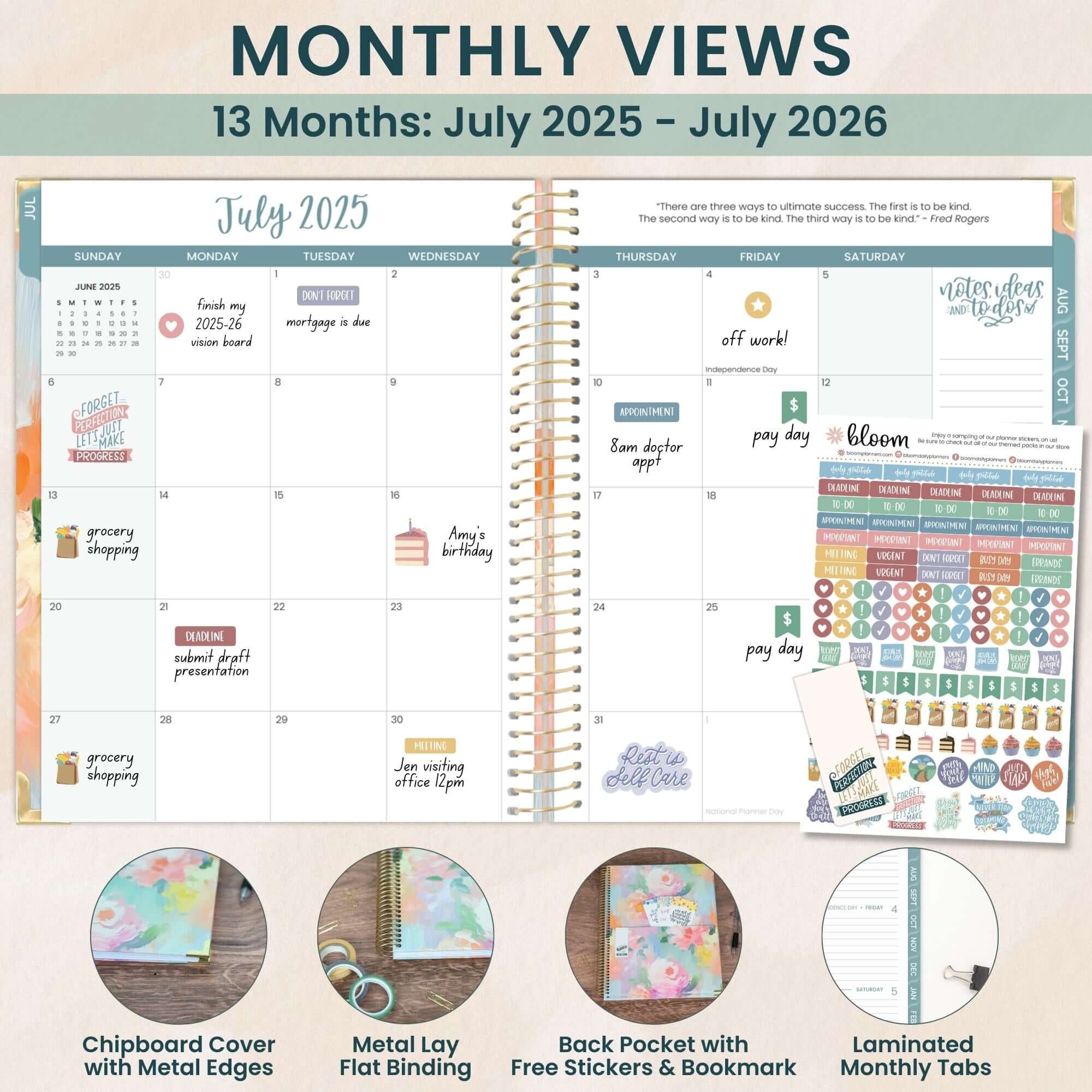2025-26 Hard Cover Planner, 8.5