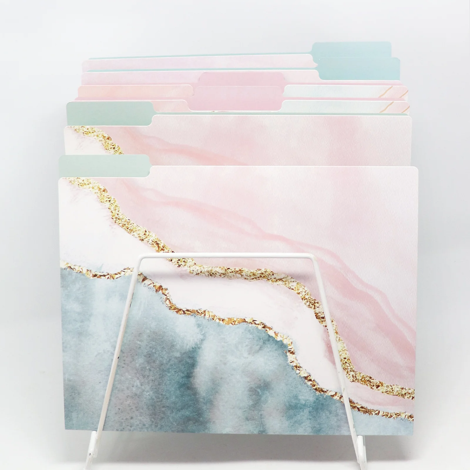 File Folder Set, 6 Pack, Ethereal Marble