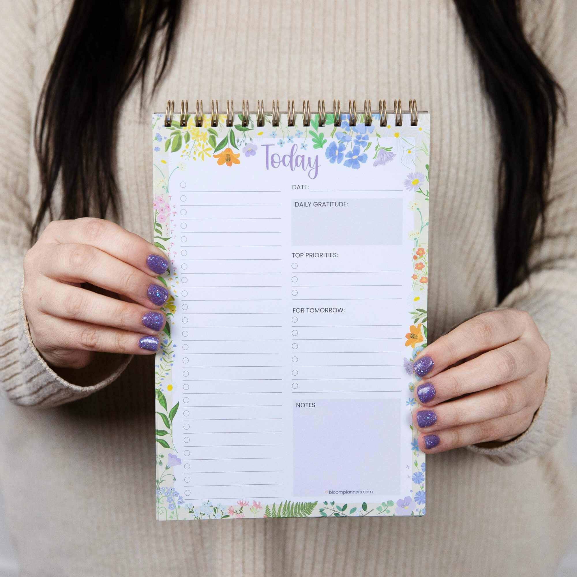 Spiral-Bound Daily To-Do List Pad, 6