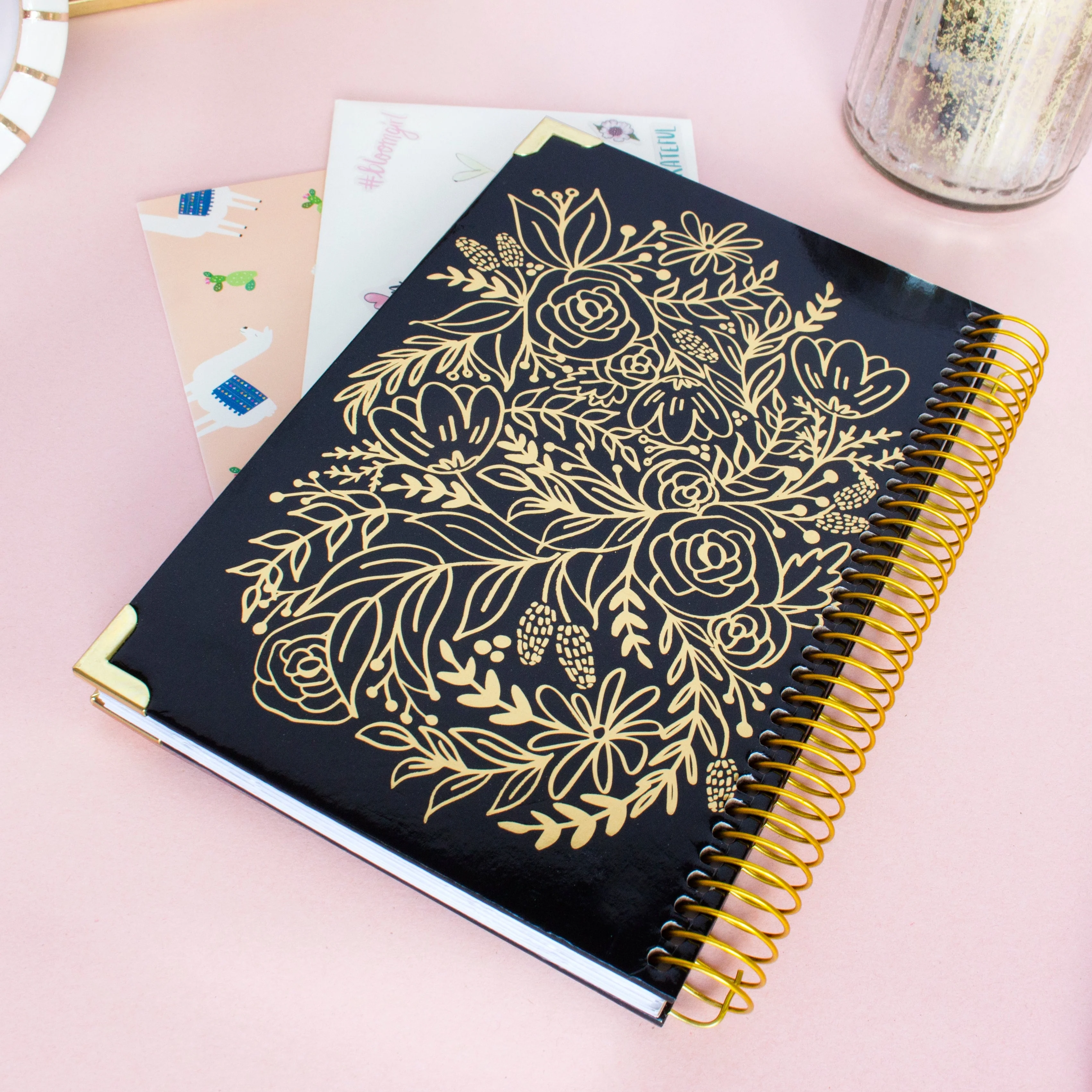 Contact Book, Gold Embroidery