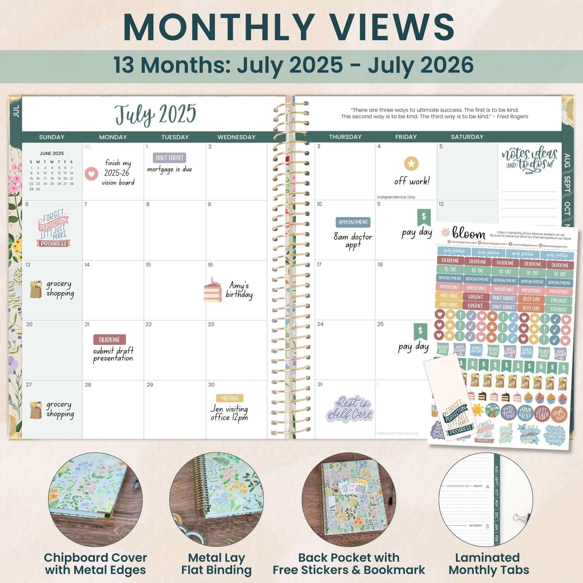 2025-26 Hard Cover Planner, 8.5