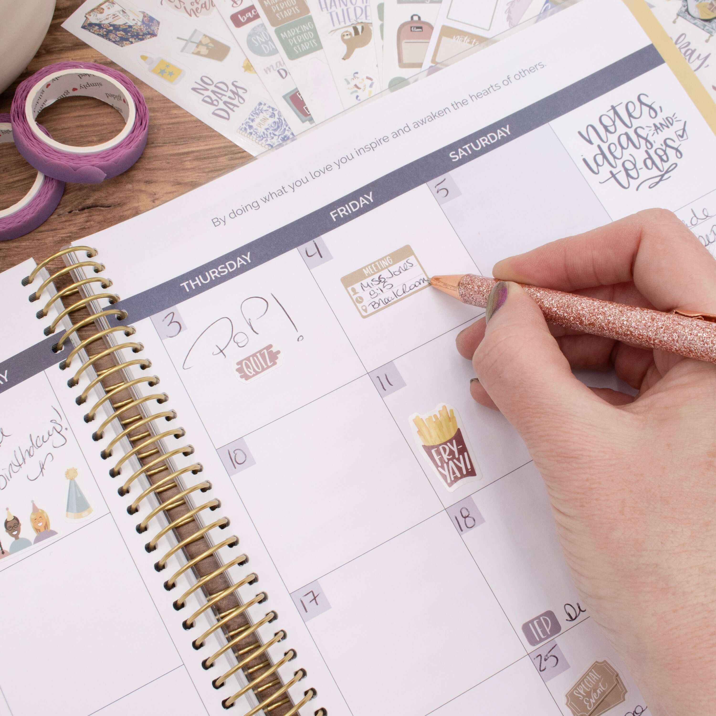 Planner Stickers, Teacher Pack, Cool Tones