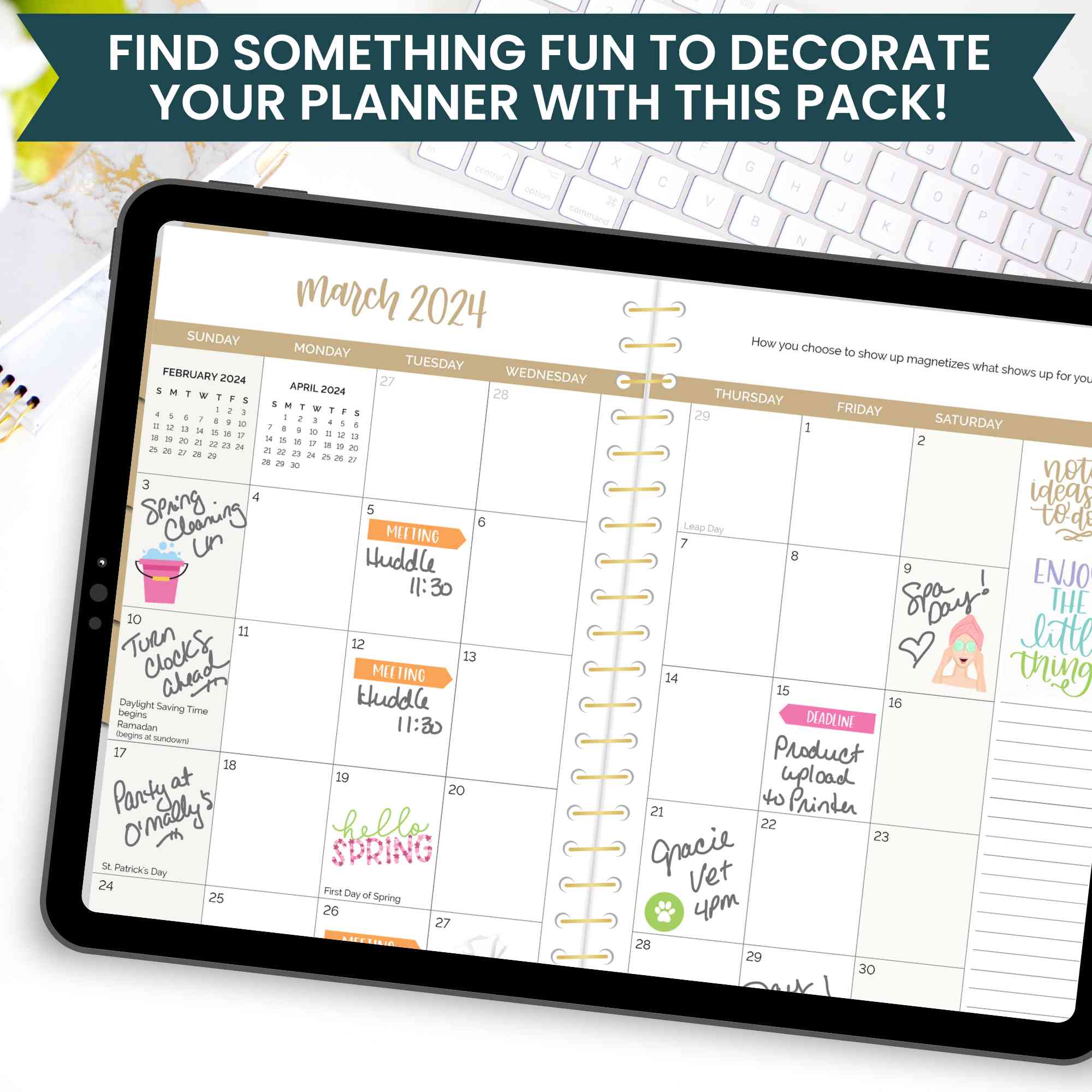 Digital Planner Stickers, Classic Stickers V2
