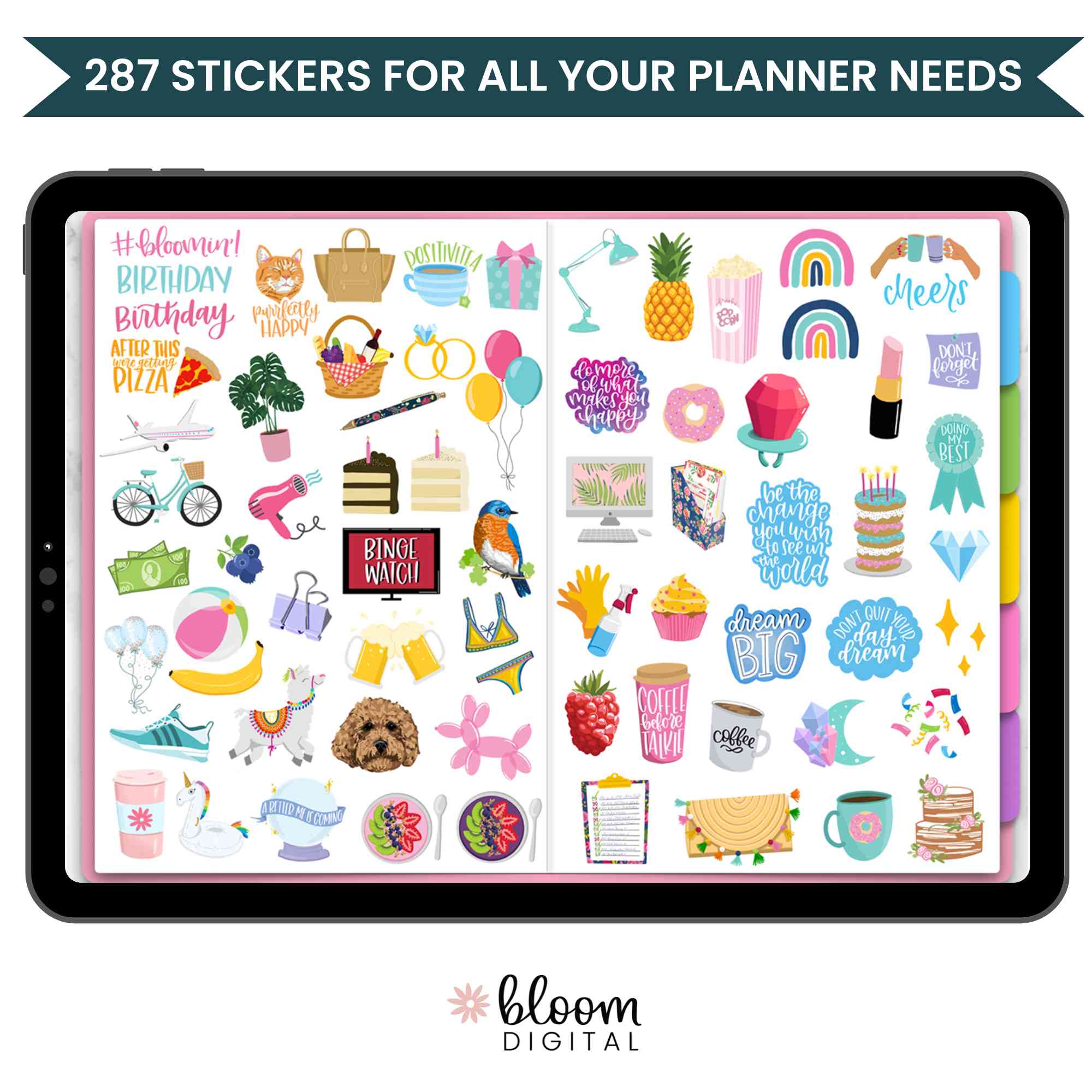 Digital Planner Stickers, Classic Stickers V2