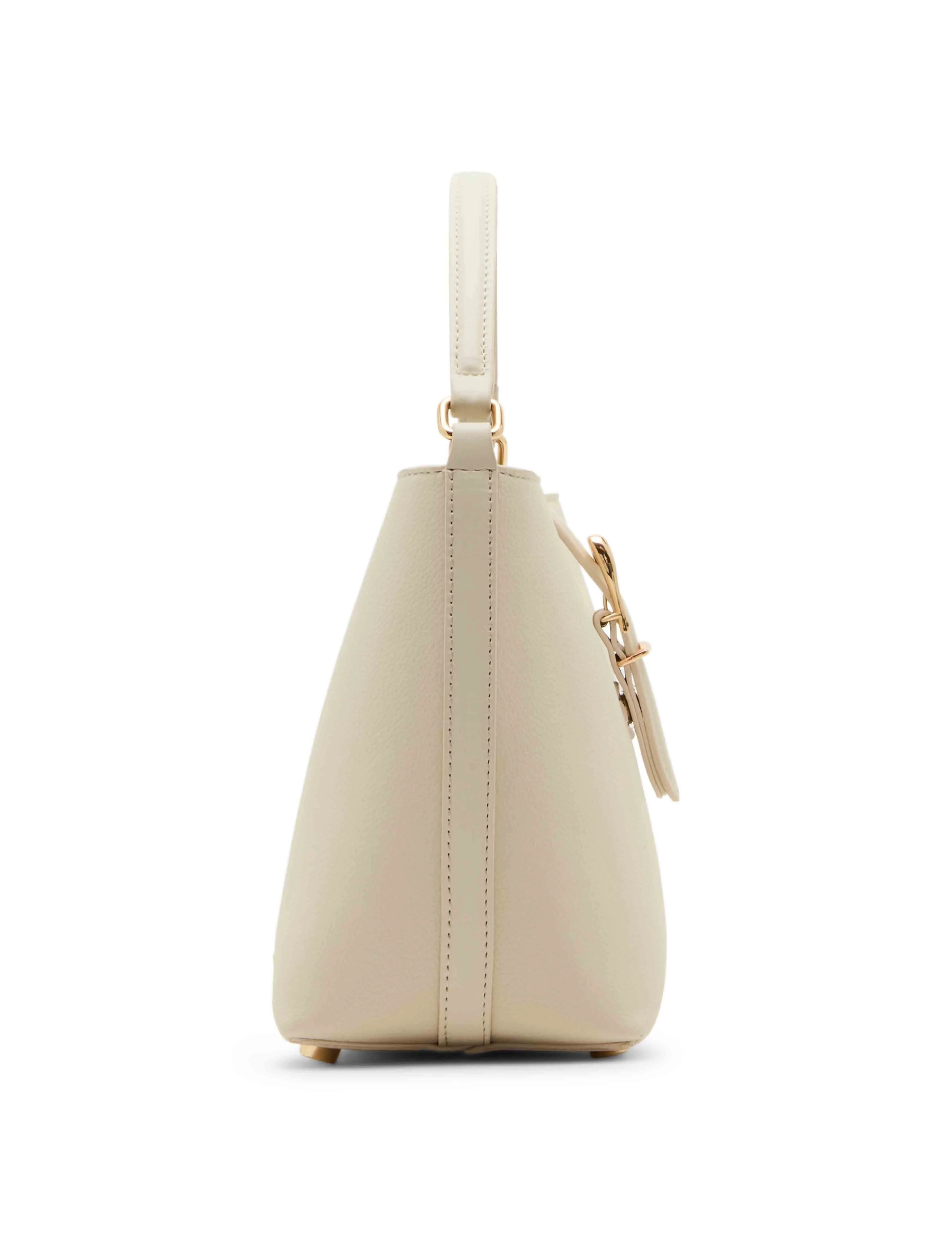 Small Sculpted Buckle Bucket with Convertible Strap