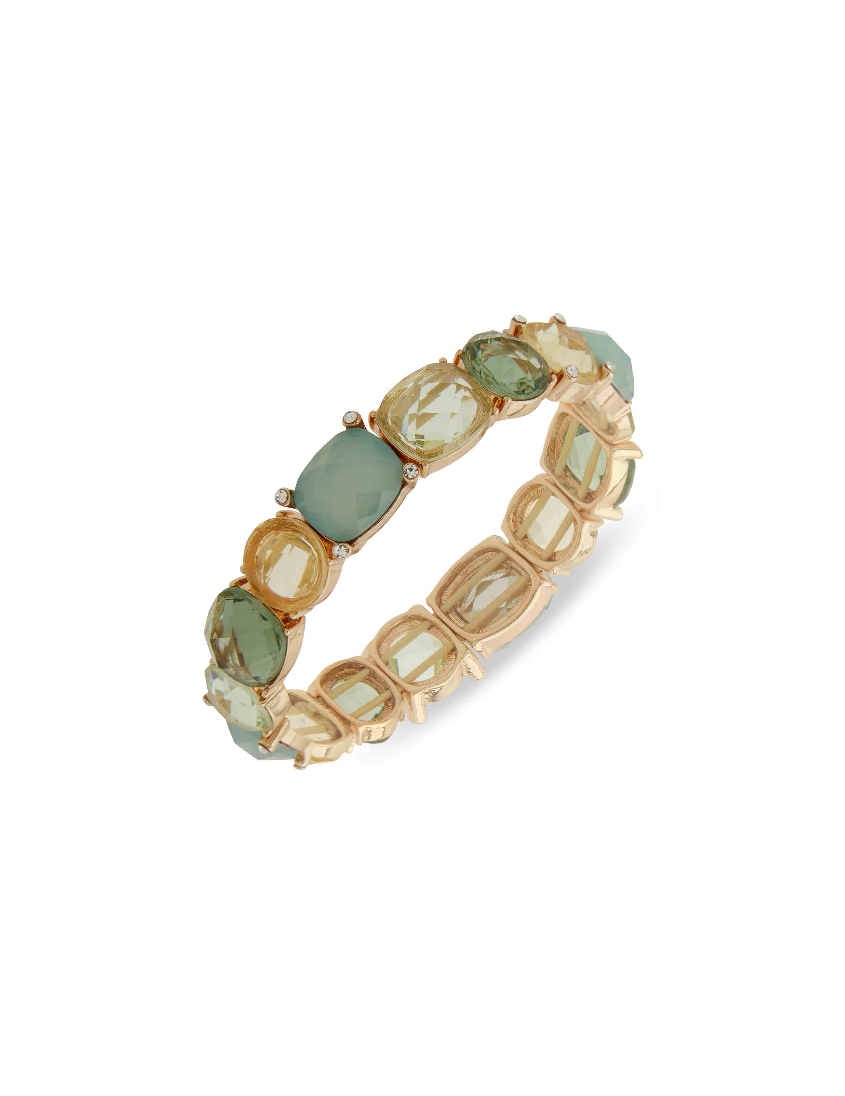 Stationed Stretch Bracelet - Green