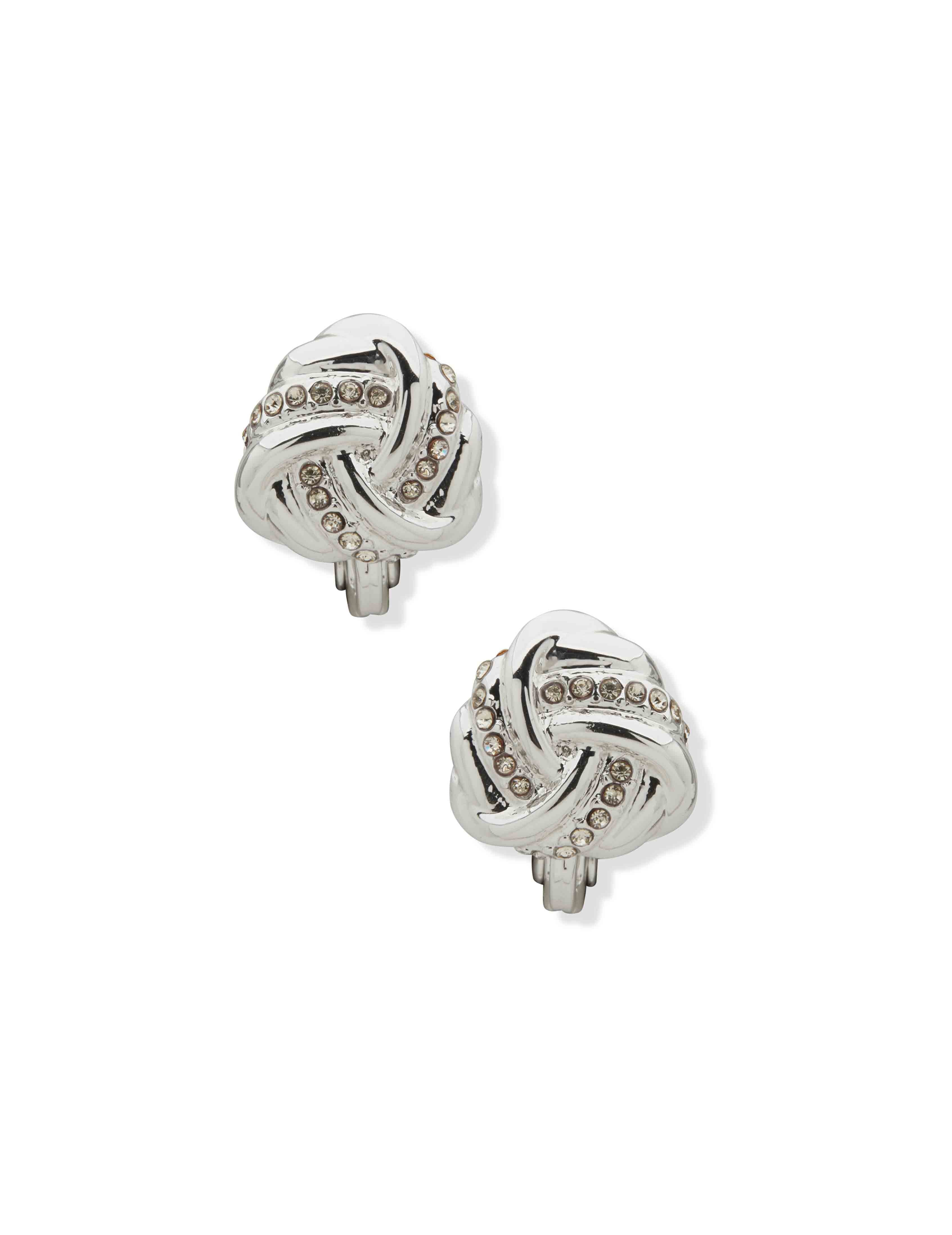 Twisted Knot Button Earring
