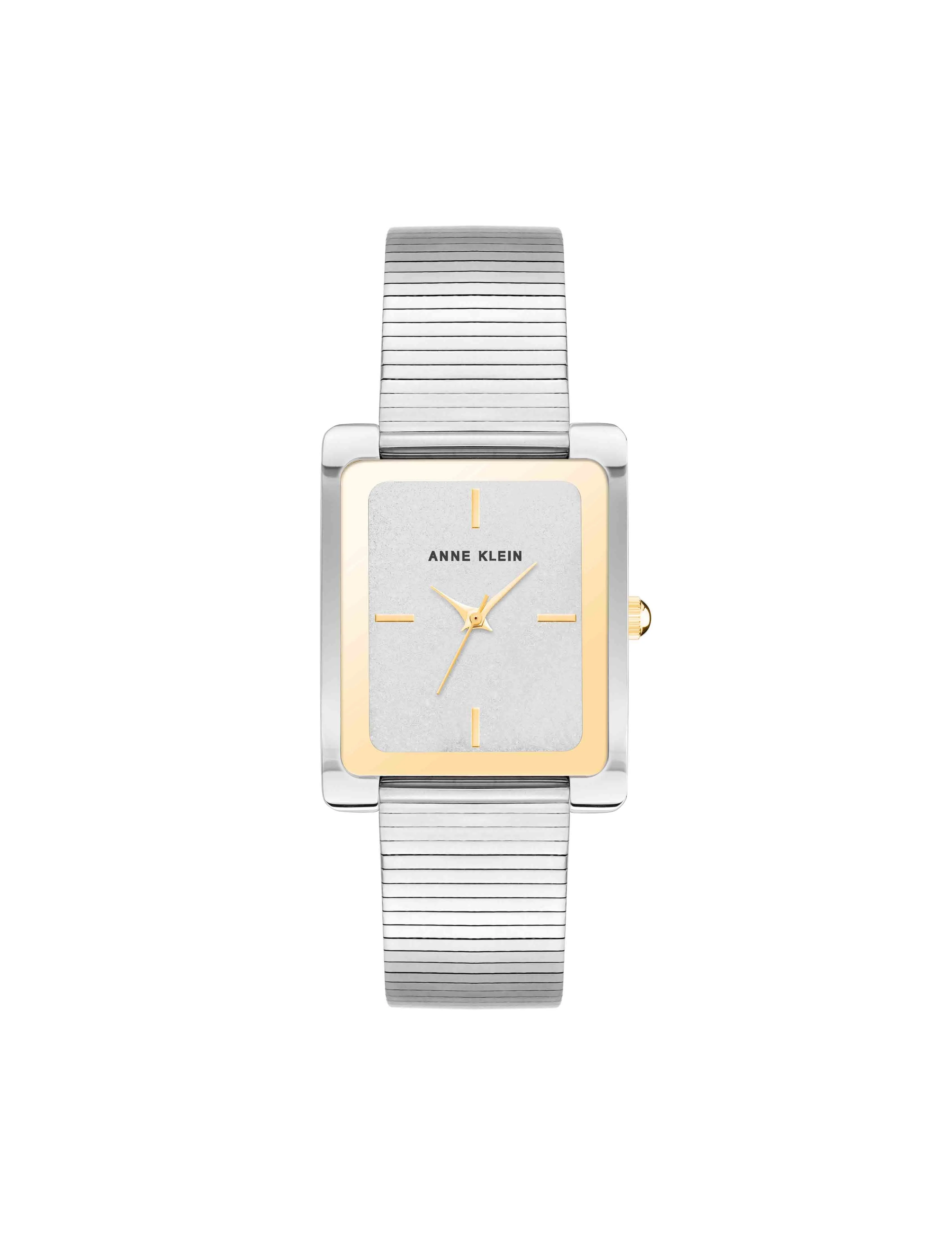 Modern Rectangular Stainless Steel Bracelet Watch