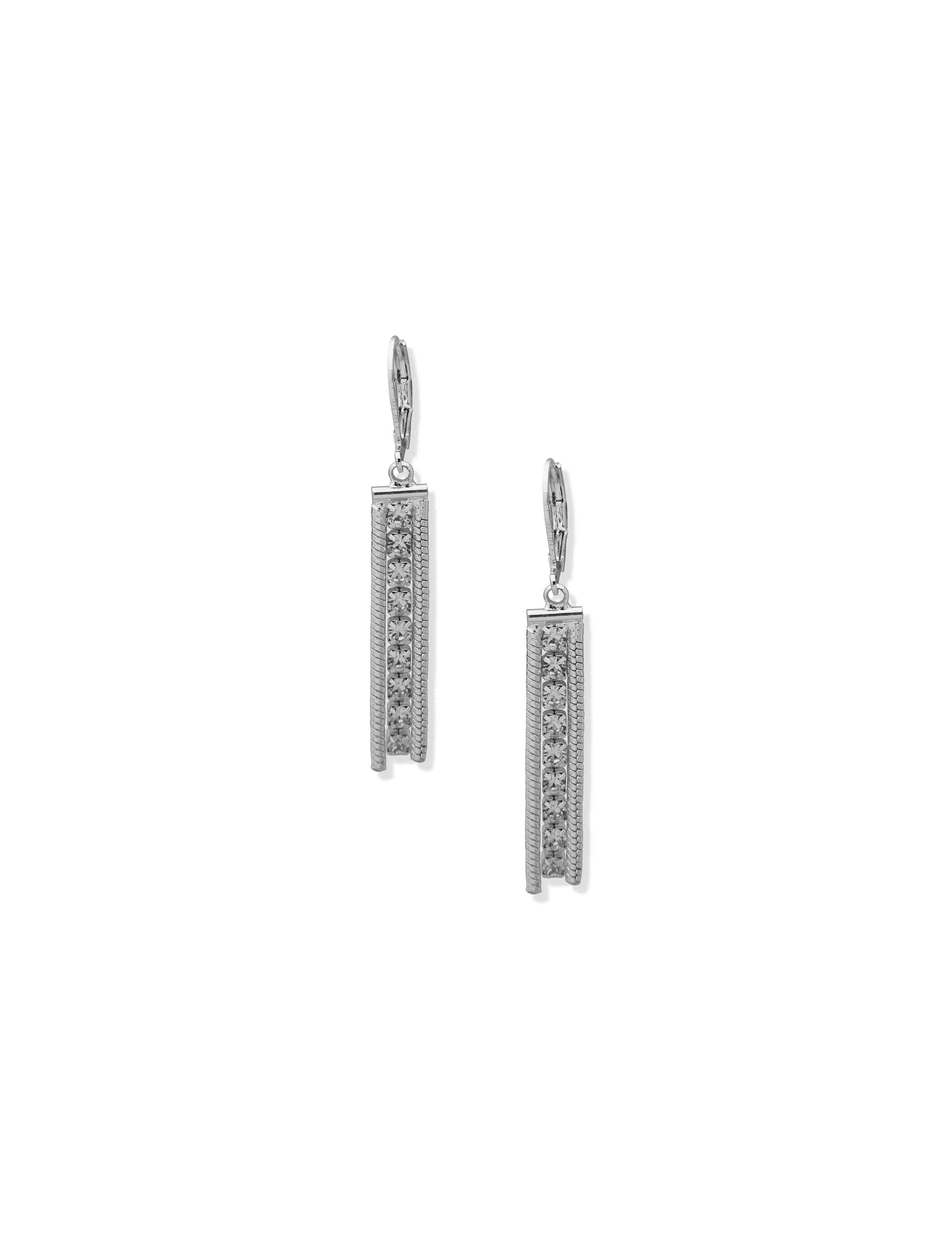 Bar Stone Drop Earrings