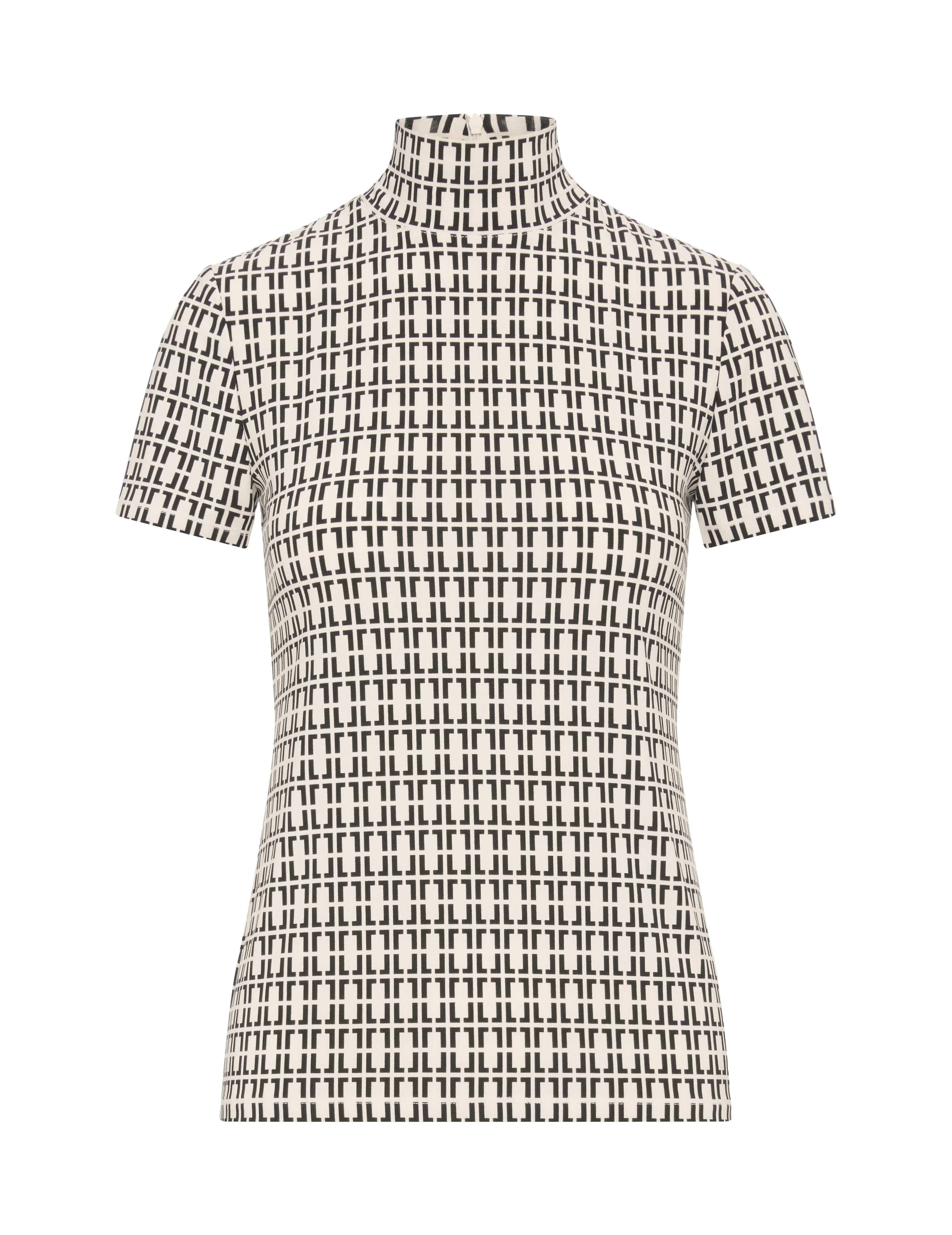 Chainlink Mock Neck Knit Top