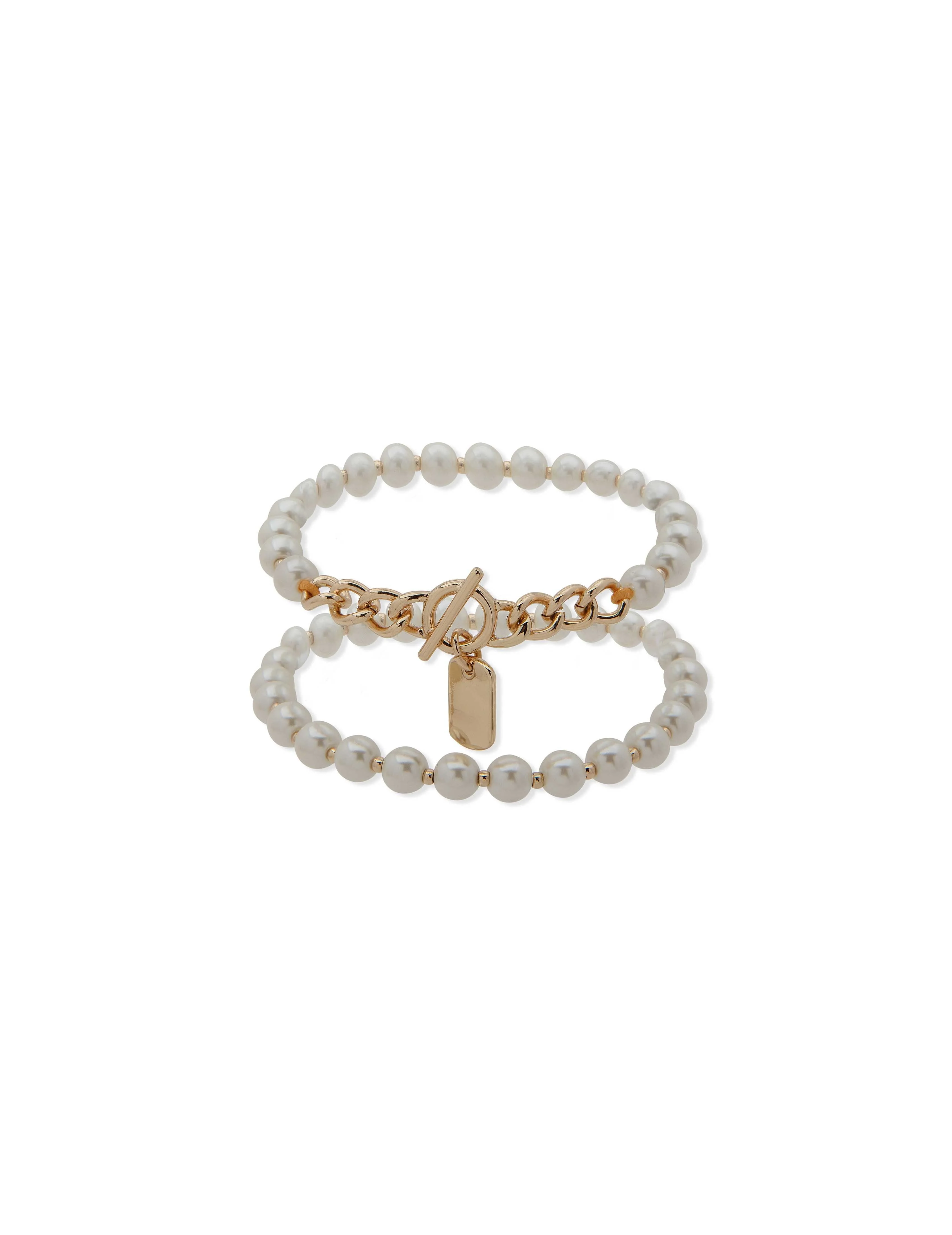 Faux Pearl Stretch Bracelet Set