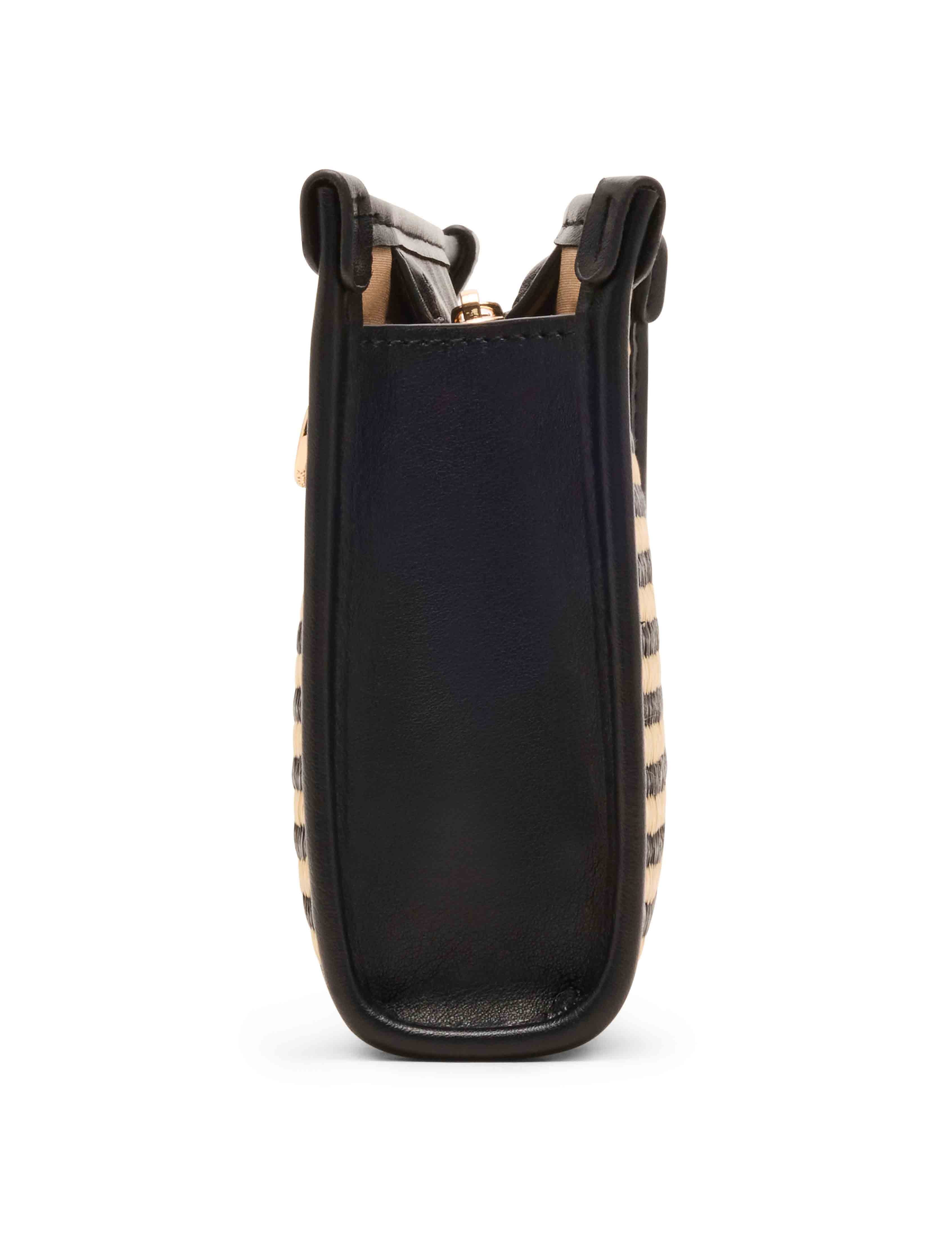 Stripe Straw Wristlet