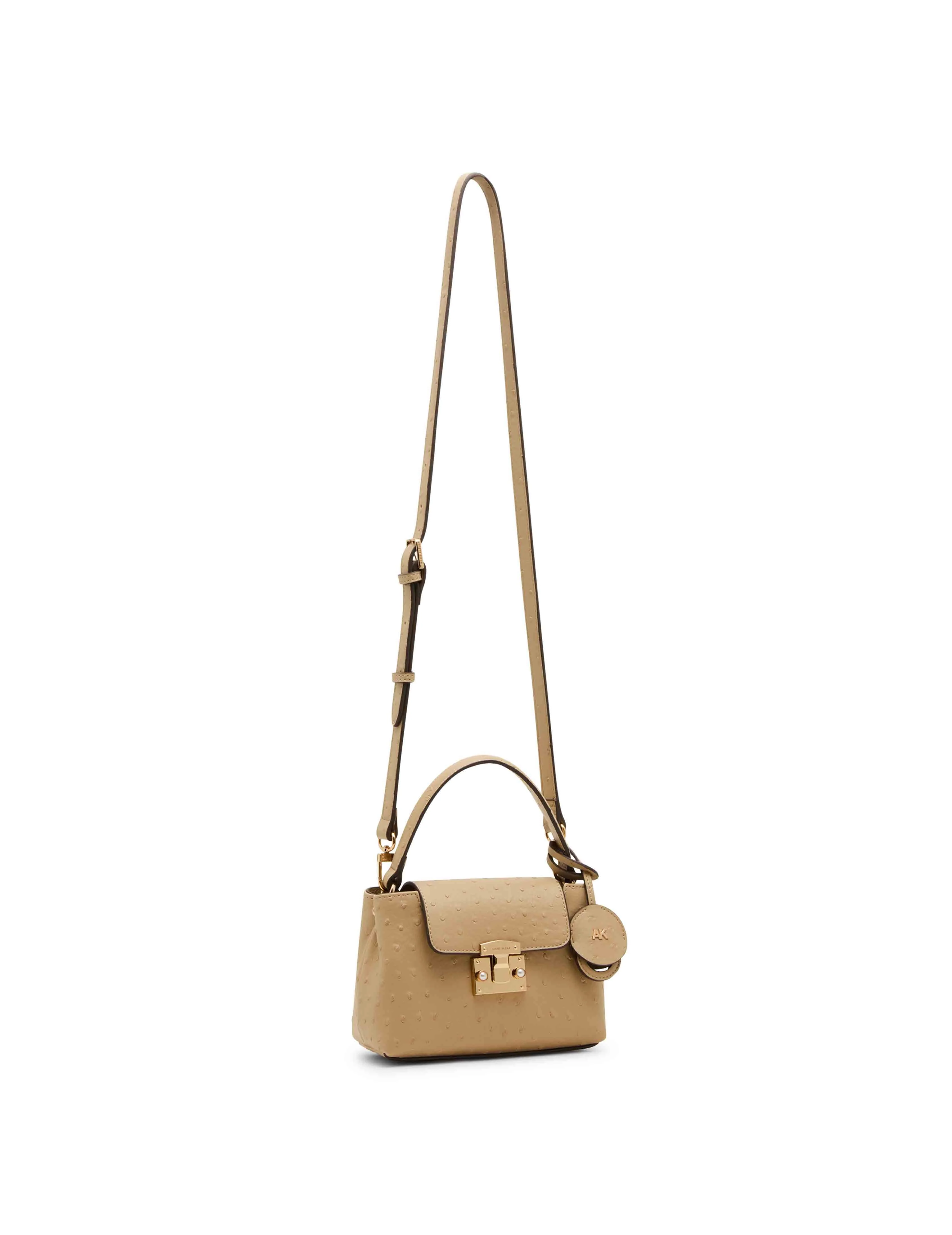 Small Pushlock Satchel with Mirror and Detachable Strap
