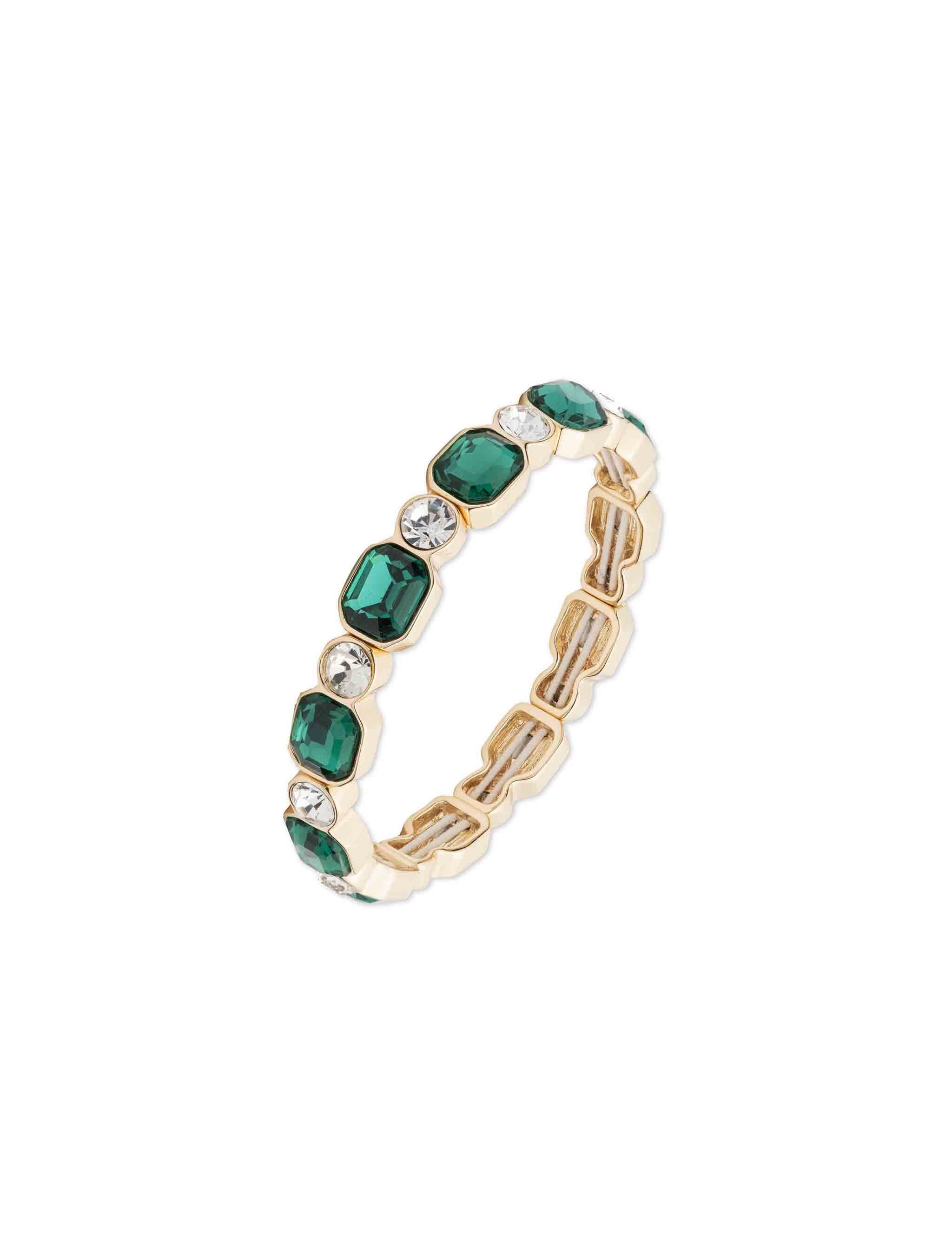 Bright Crystal Stretch Bracelet - Emerald