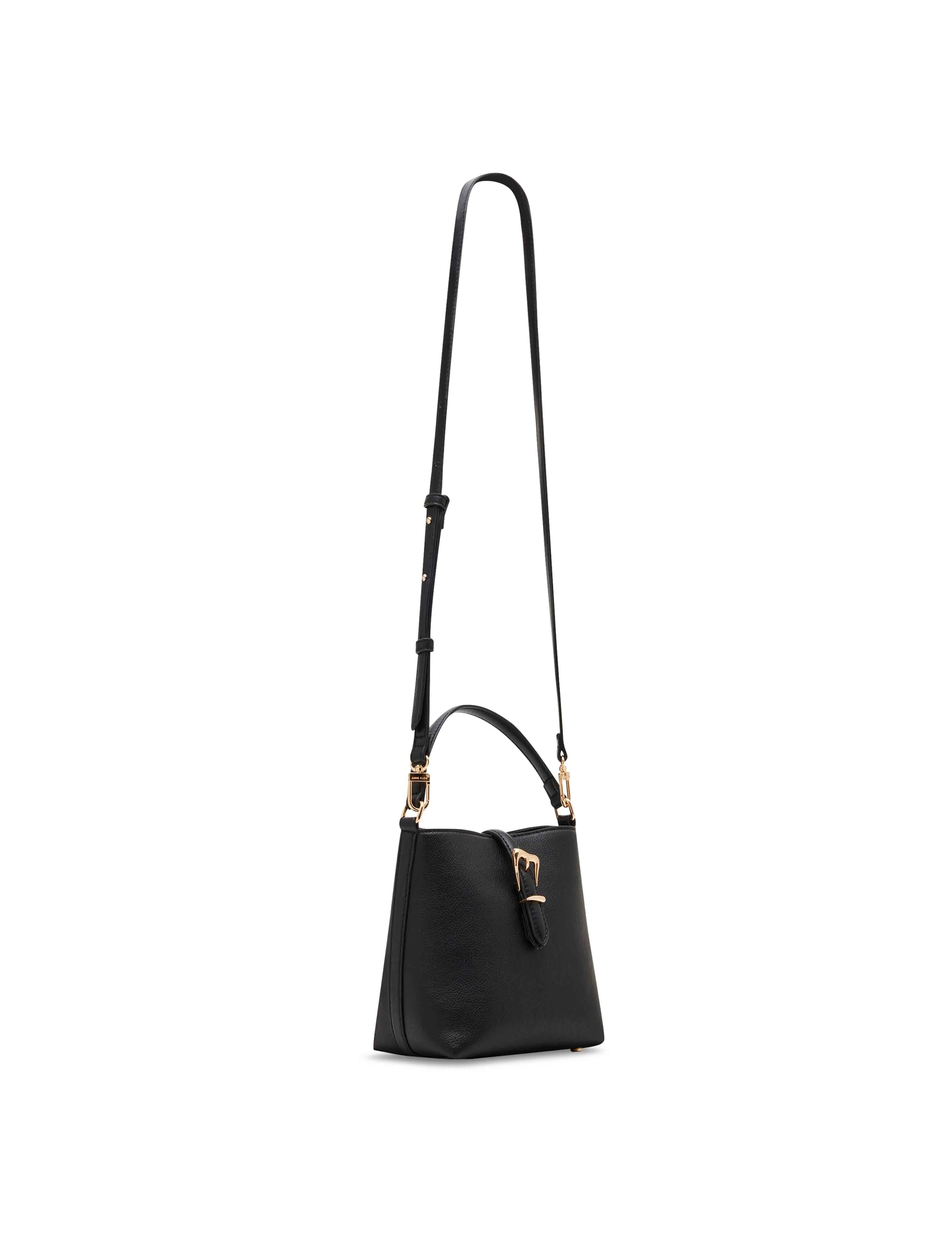 Sculpted Buckle Bucket Bag
