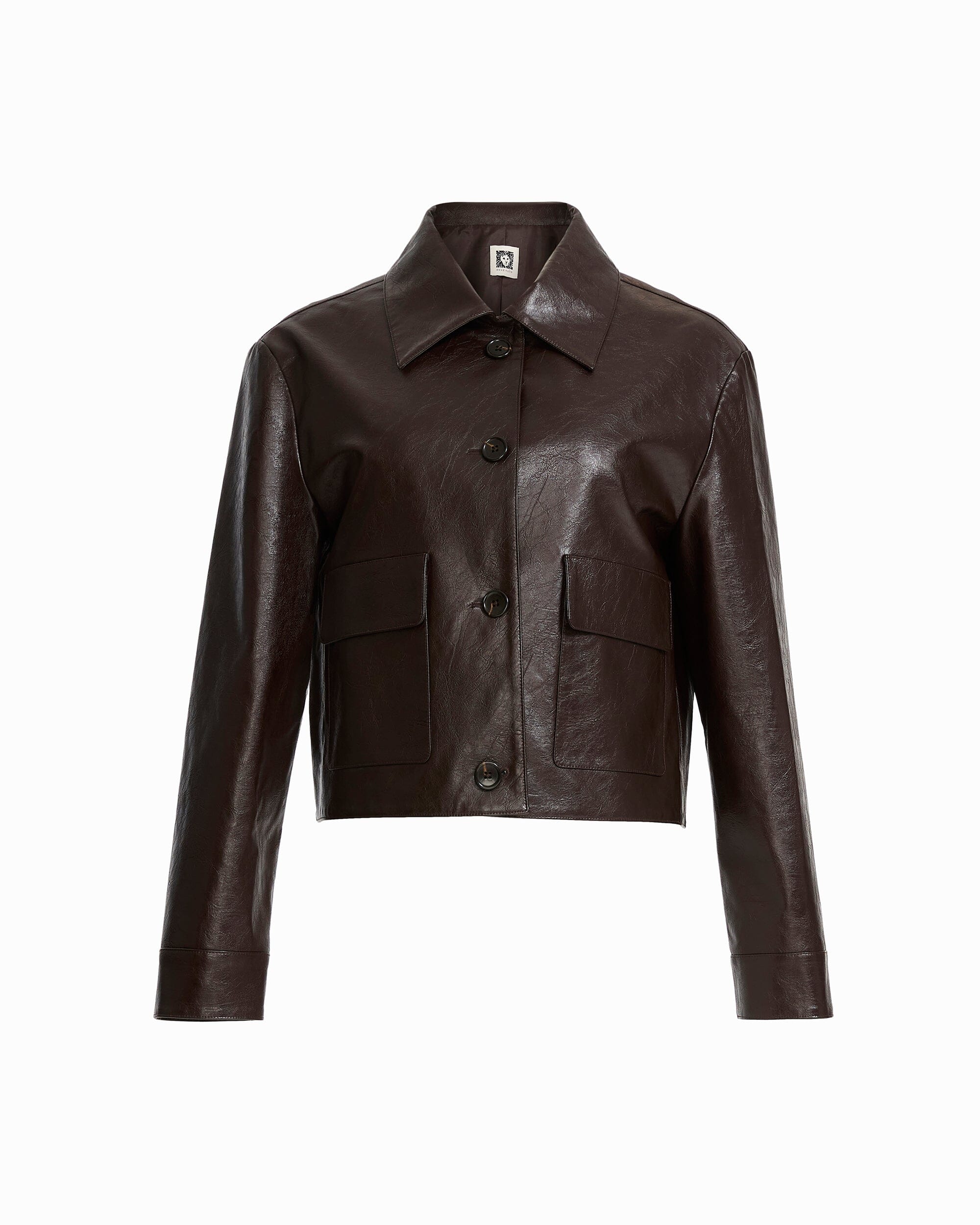 Vegan Leather Cropped Jacket