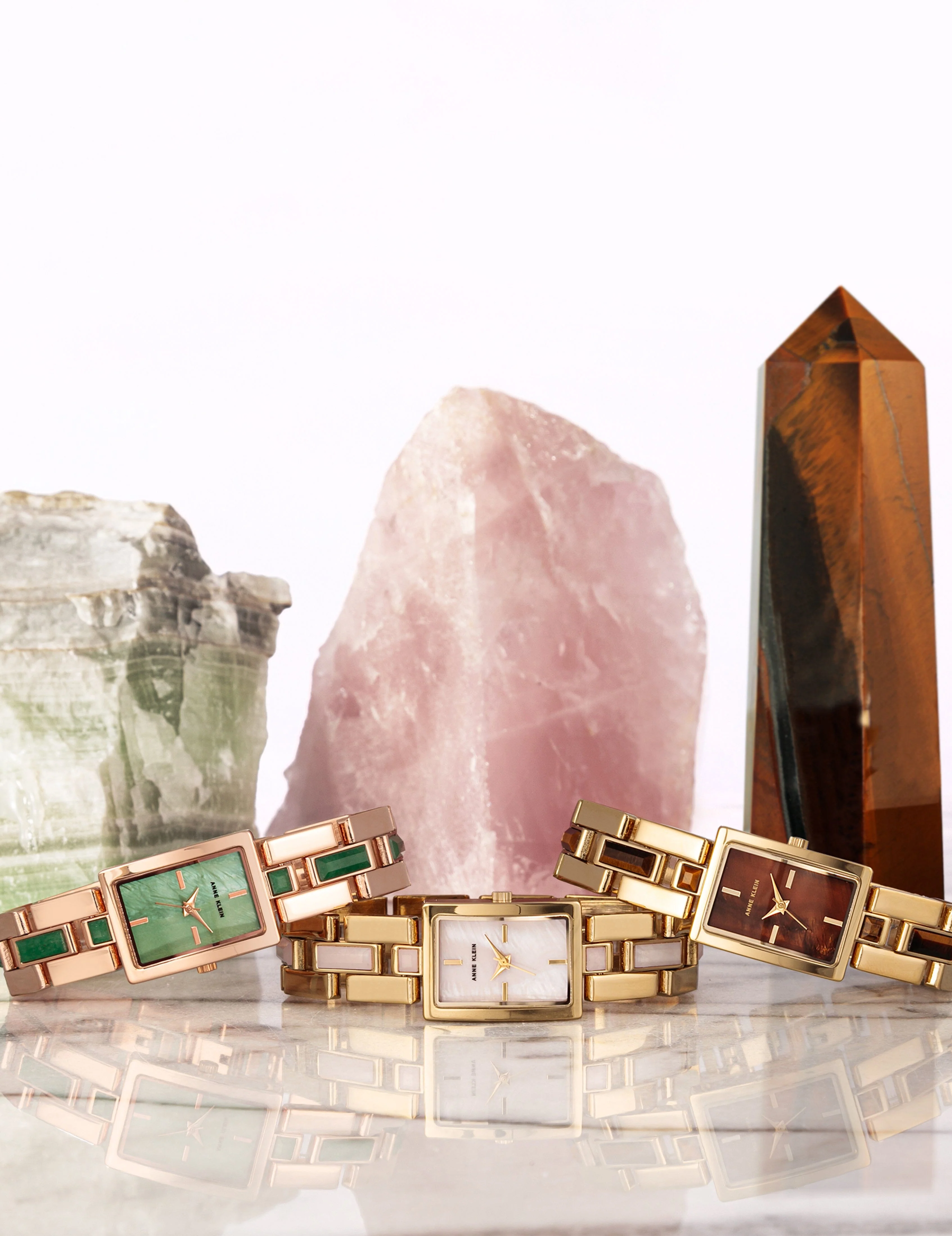 Gemstone Accented Bracelet Watch