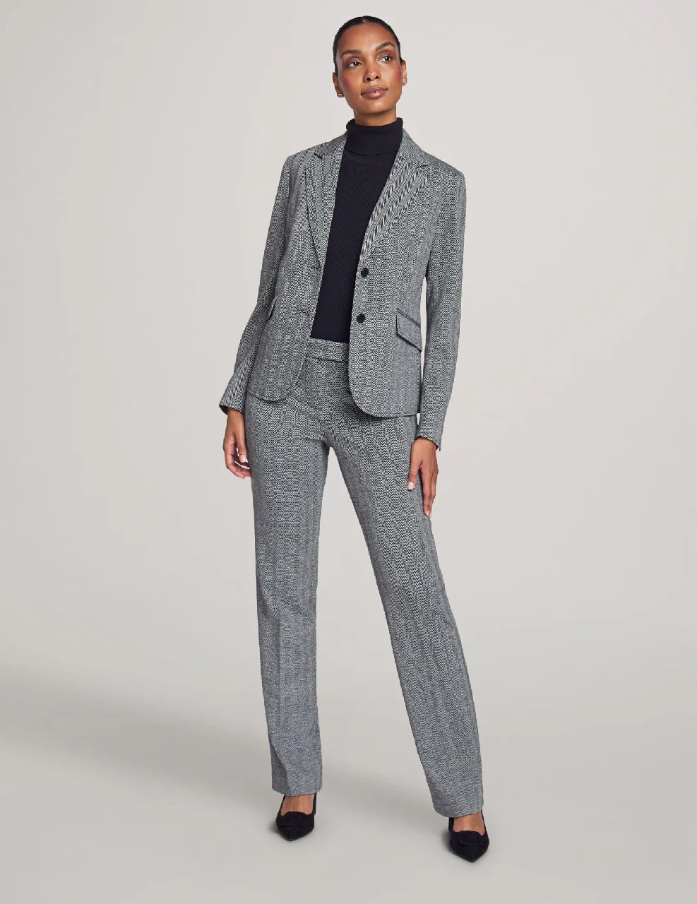 Executive Collection Two Button Blazer With Pants and Skirt