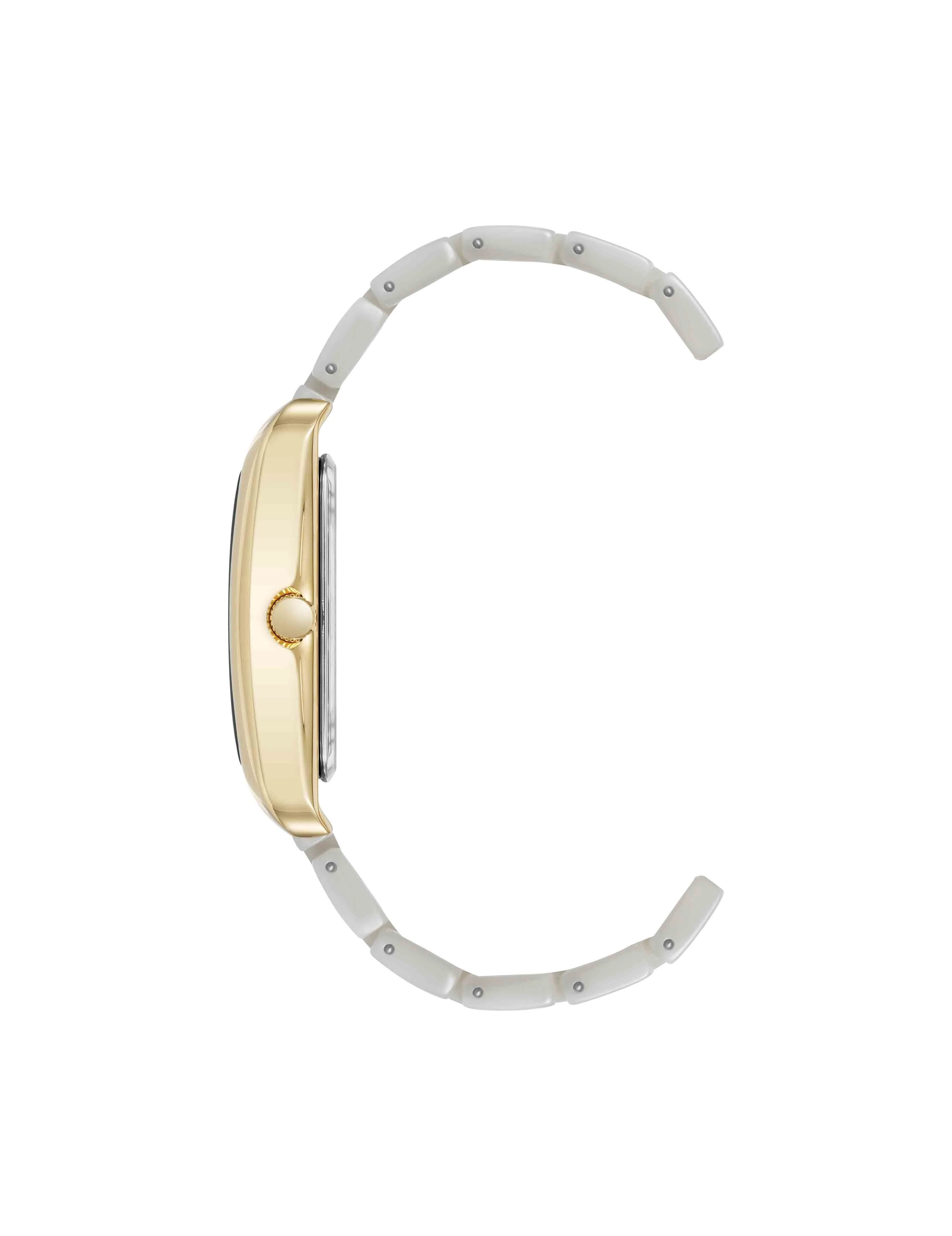 Delicate Rectangular Acetate Link Bracelet Watch