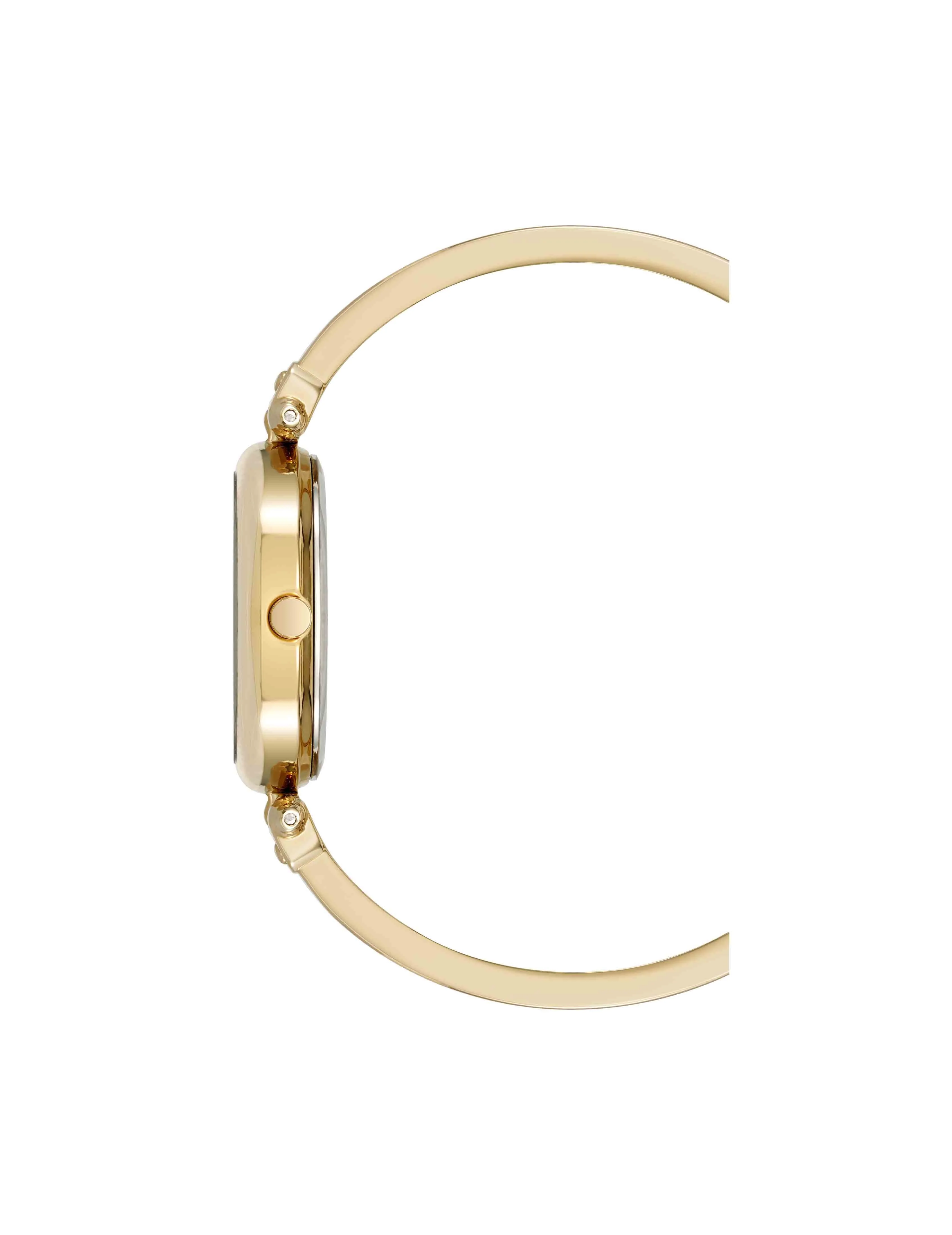 Oval Diamond Accented Bangle Watch