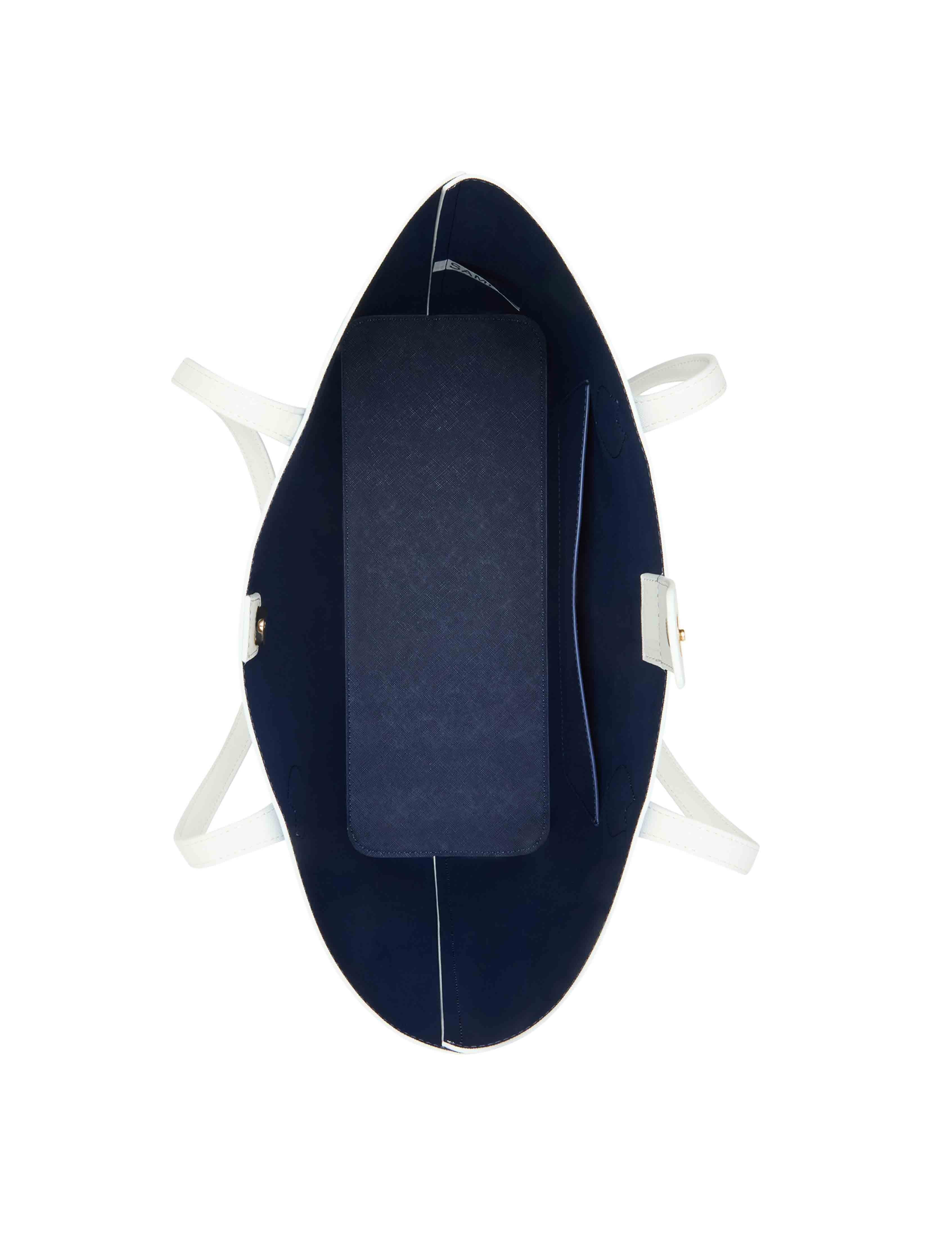 Blue Toile Bonded Large Tote