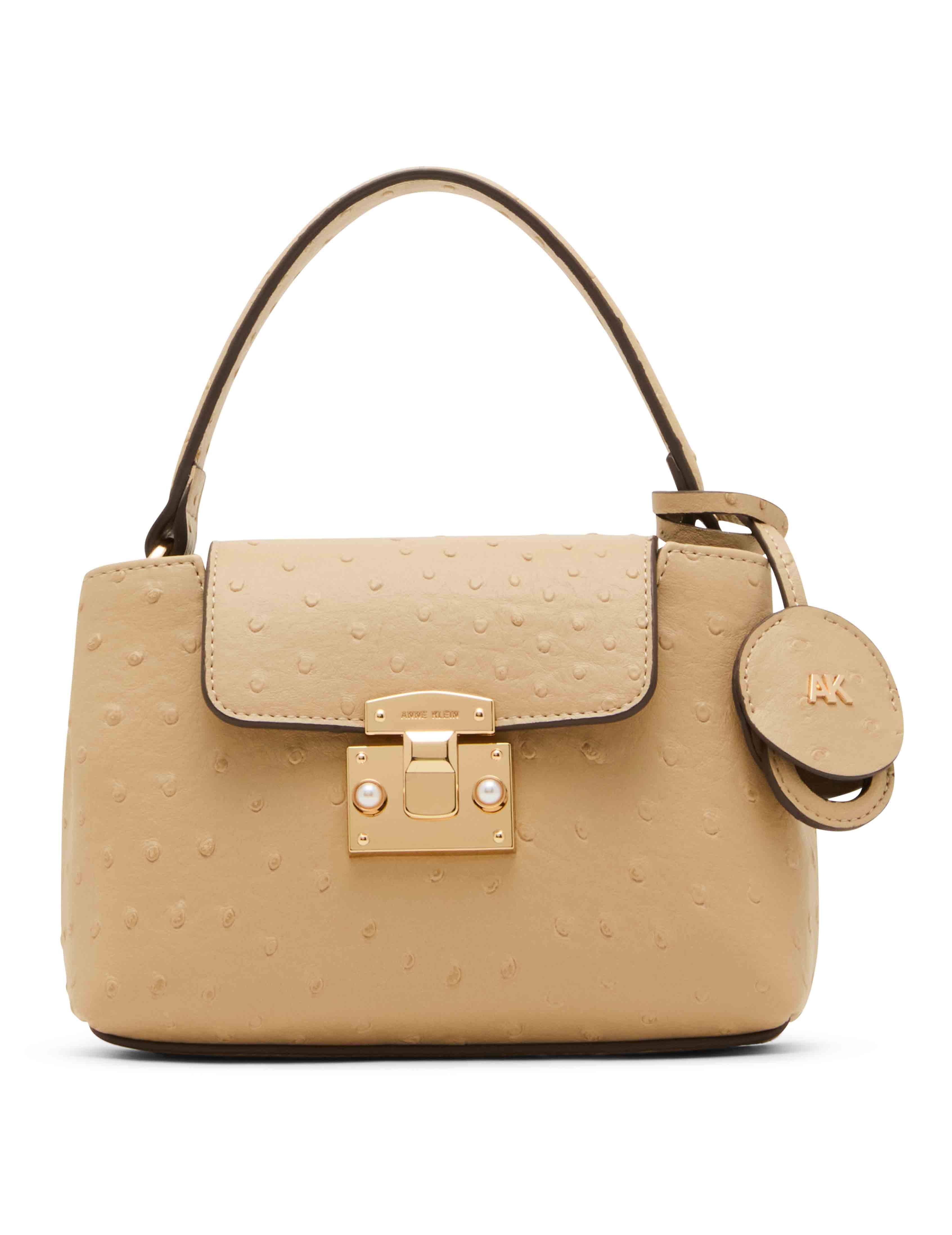 Small Pushlock Satchel with Mirror and Detachable Strap
