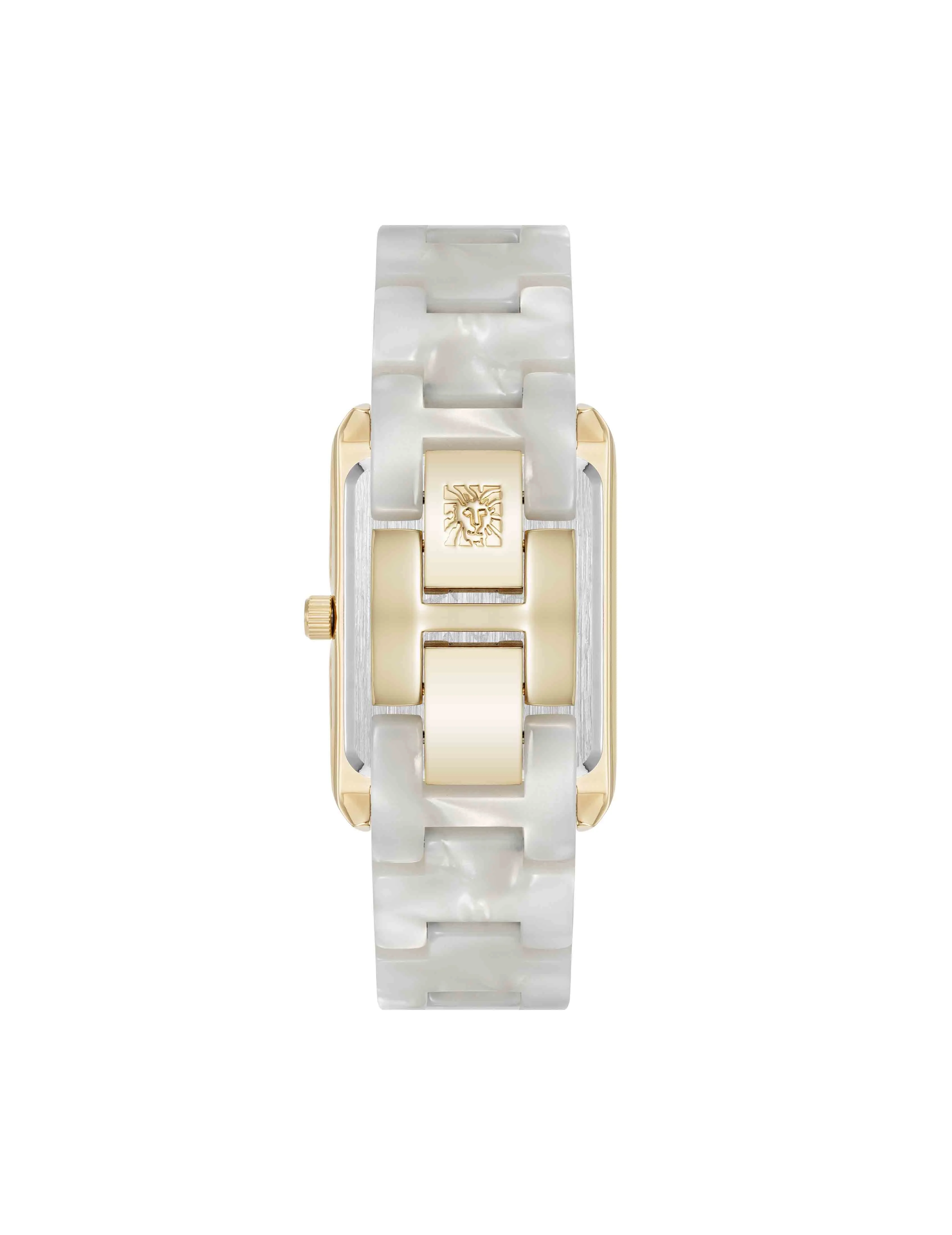 Delicate Rectangular Acetate Link Bracelet Watch