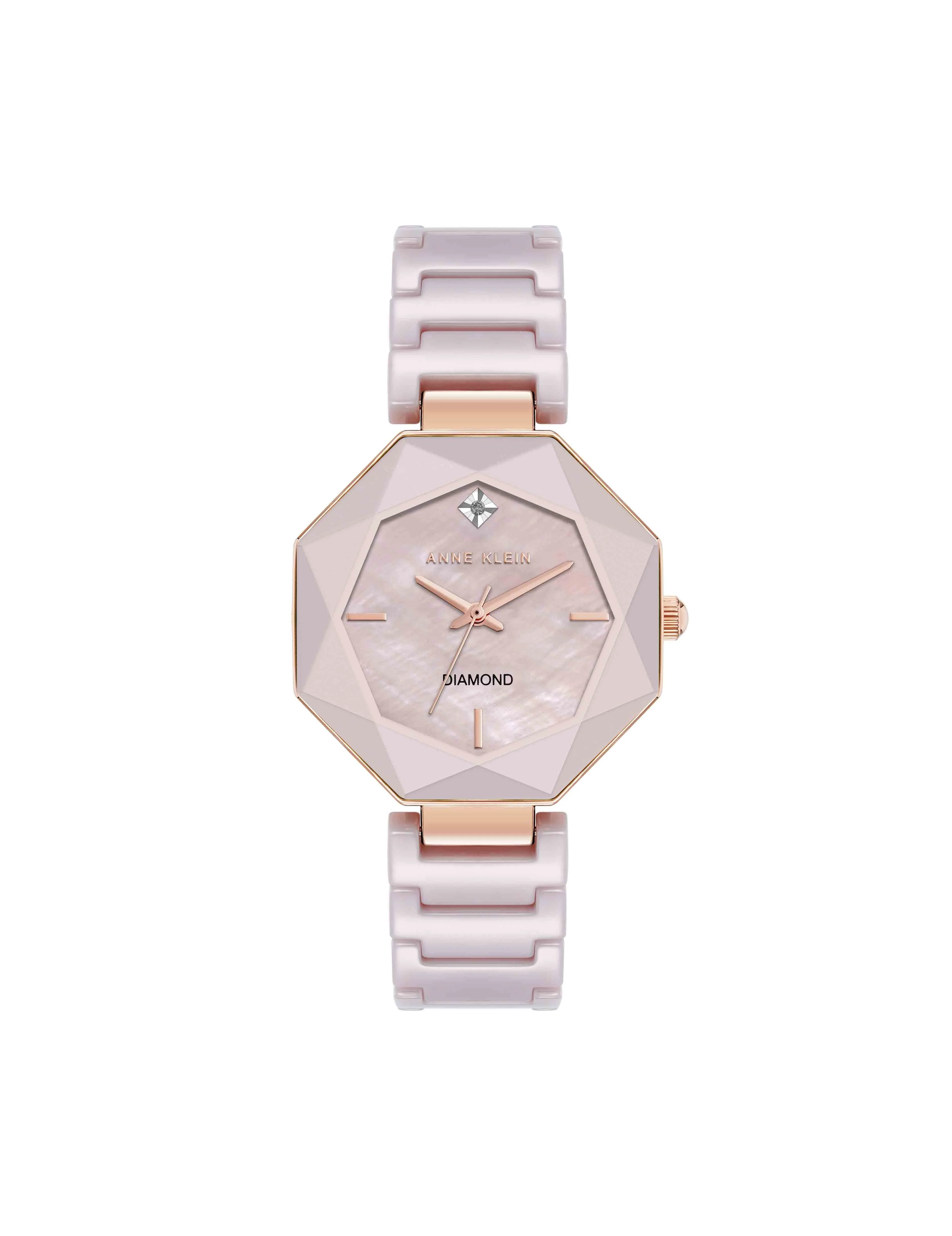 Octagonal Ceramic Diamond Dial Bracelet Watch