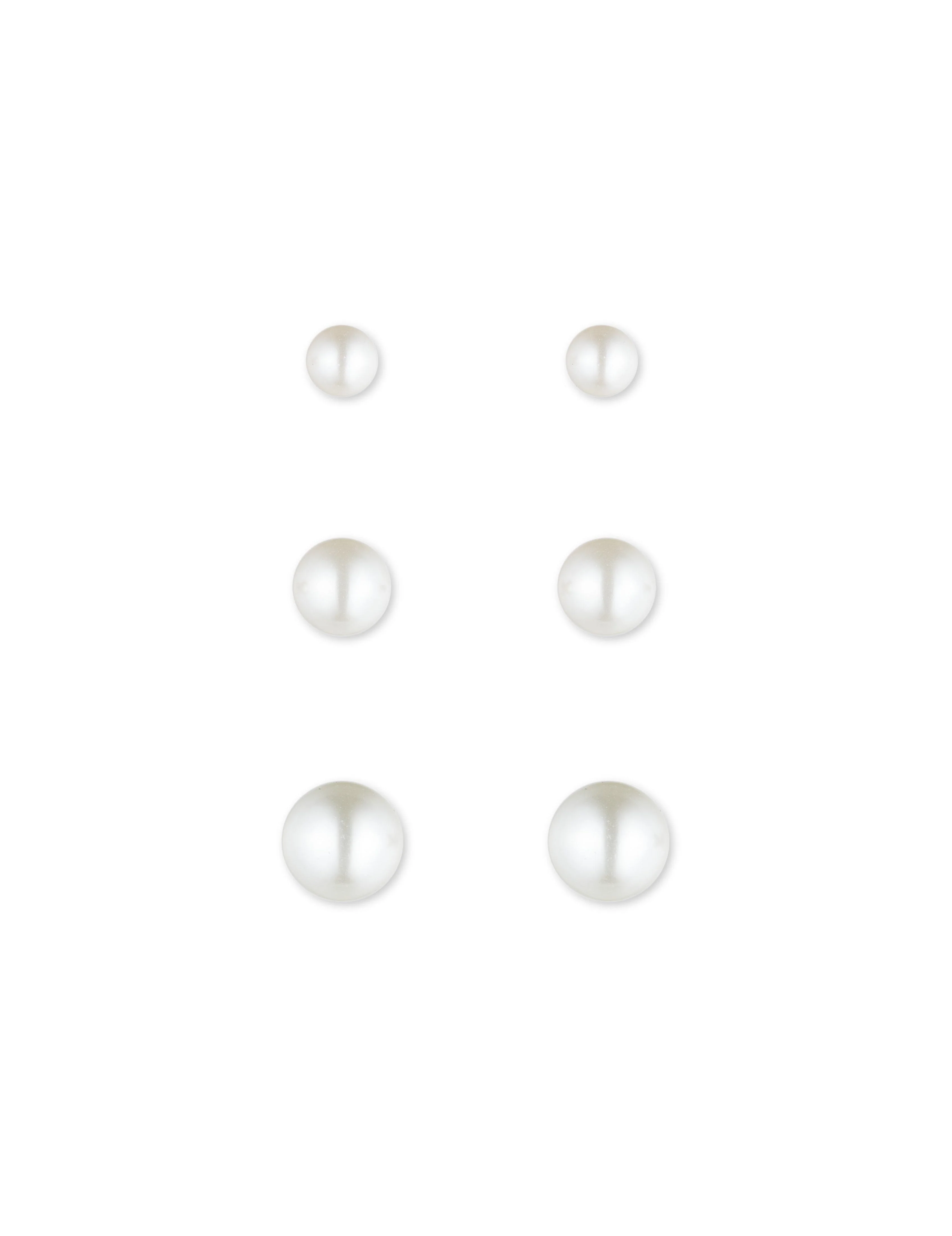 Pearl Studs Earring Trio