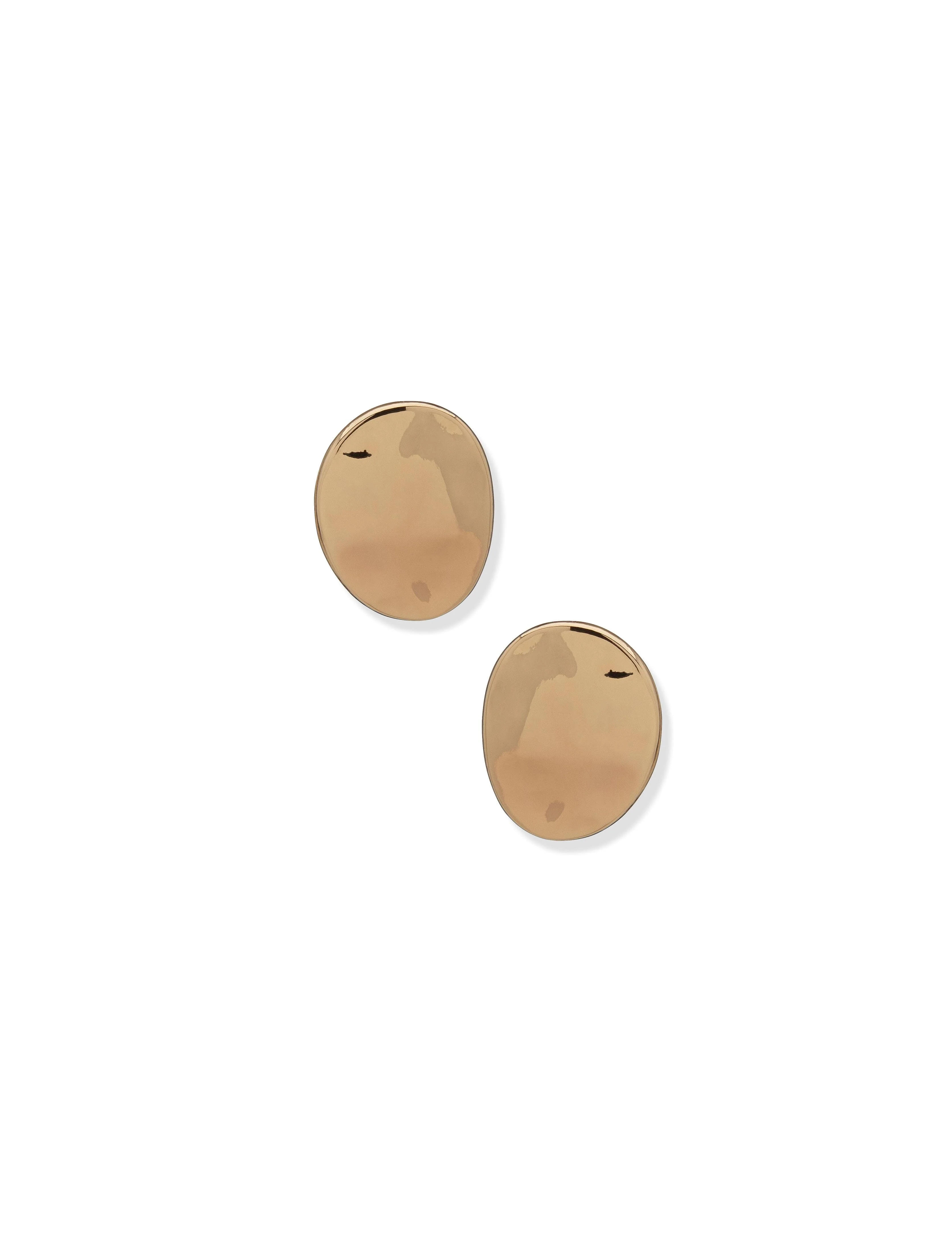 Liquid Metal Button Earrings