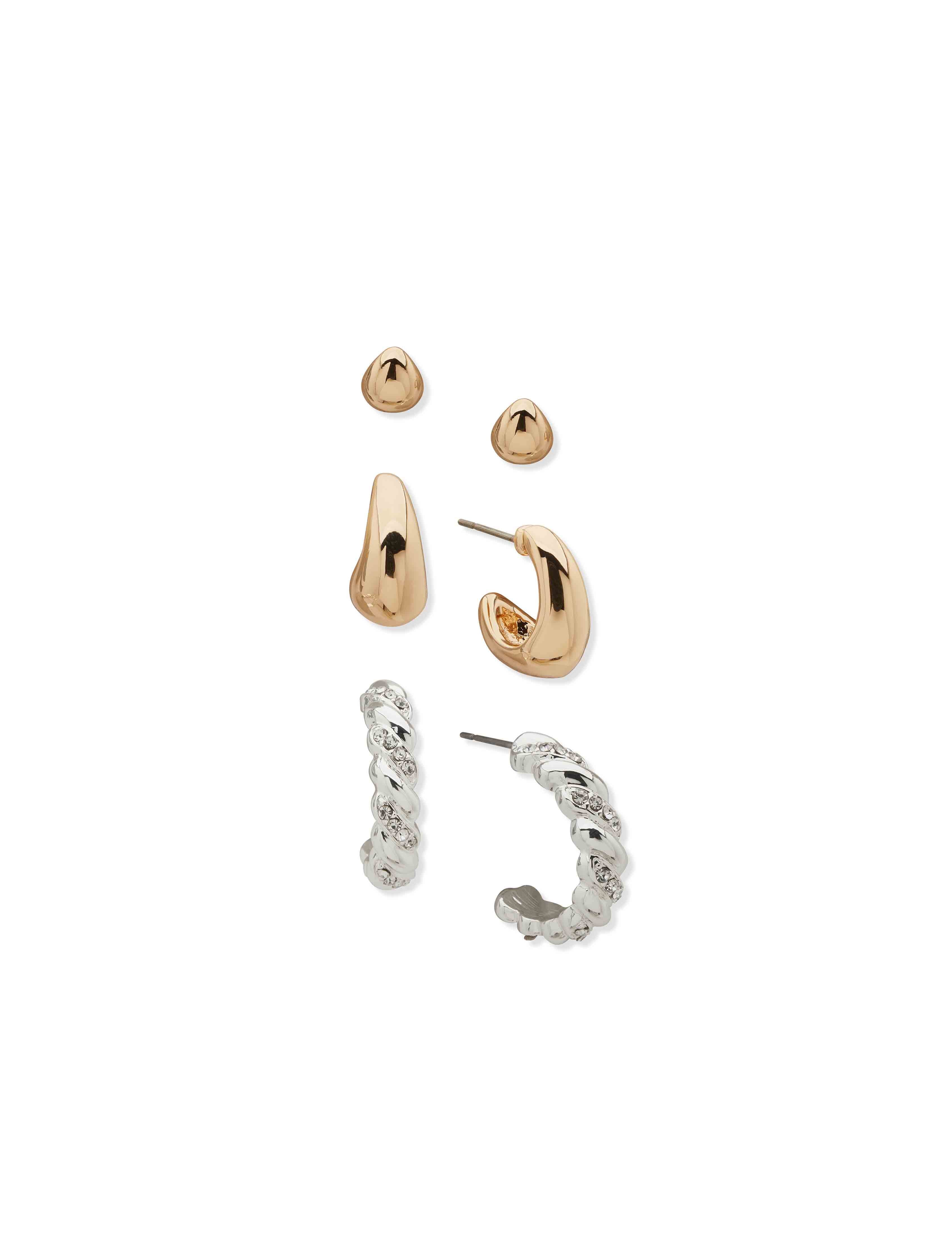 Puffy & Twist Trio Hoops