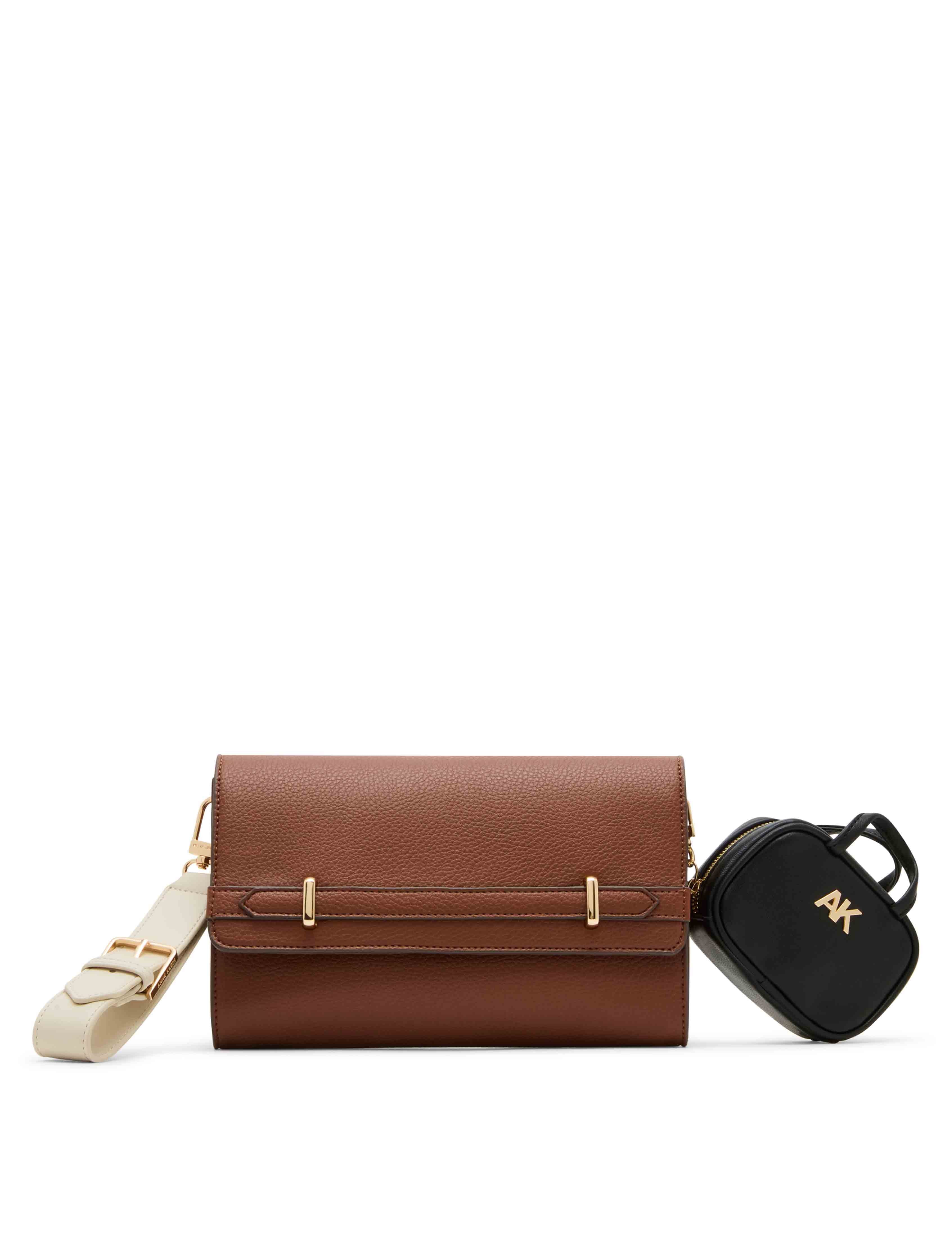 Wallet on a Chain with Detachable Wristlet Strap & Pouch