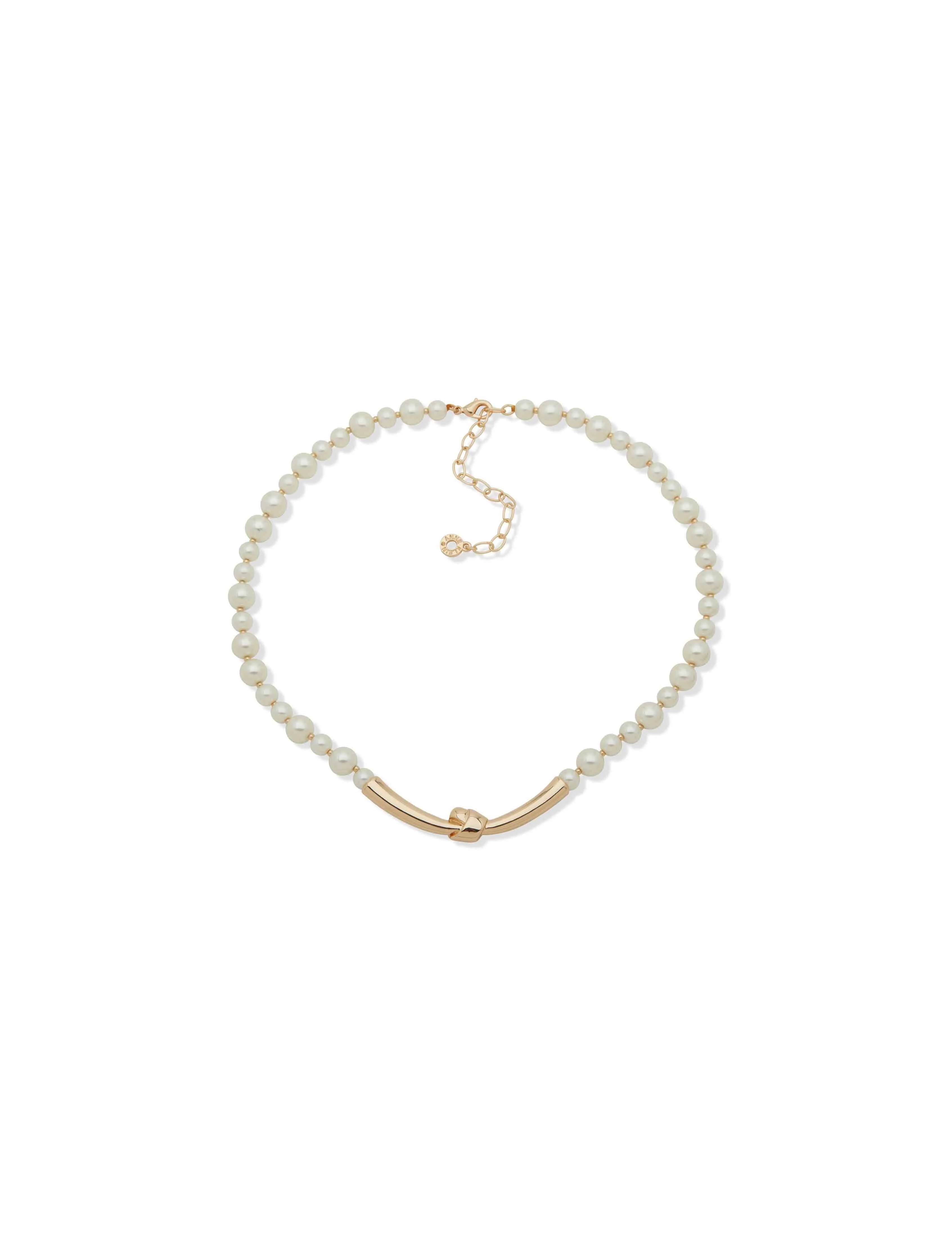 Knotted Pearl Necklace