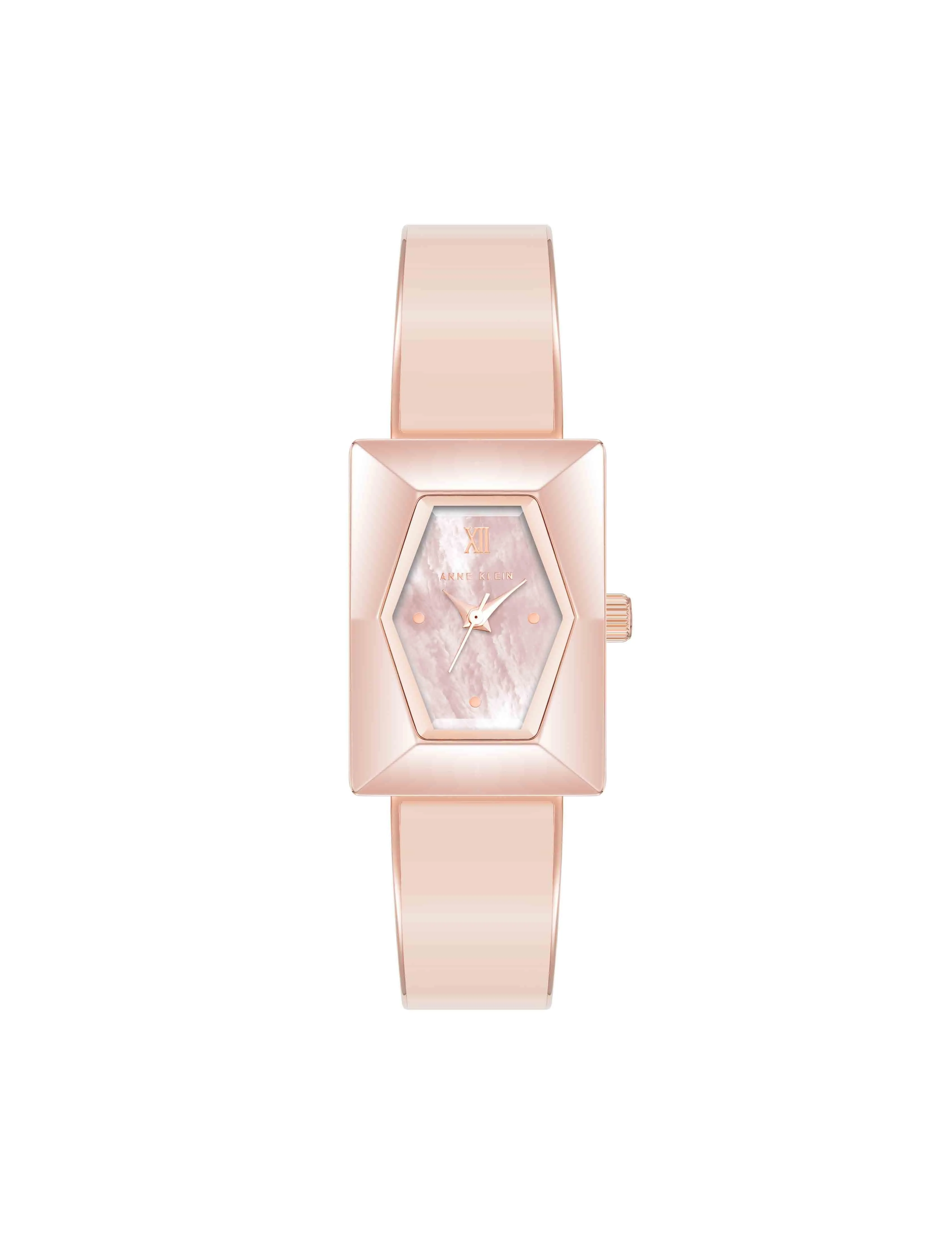 Faceted Case Bangle Watch