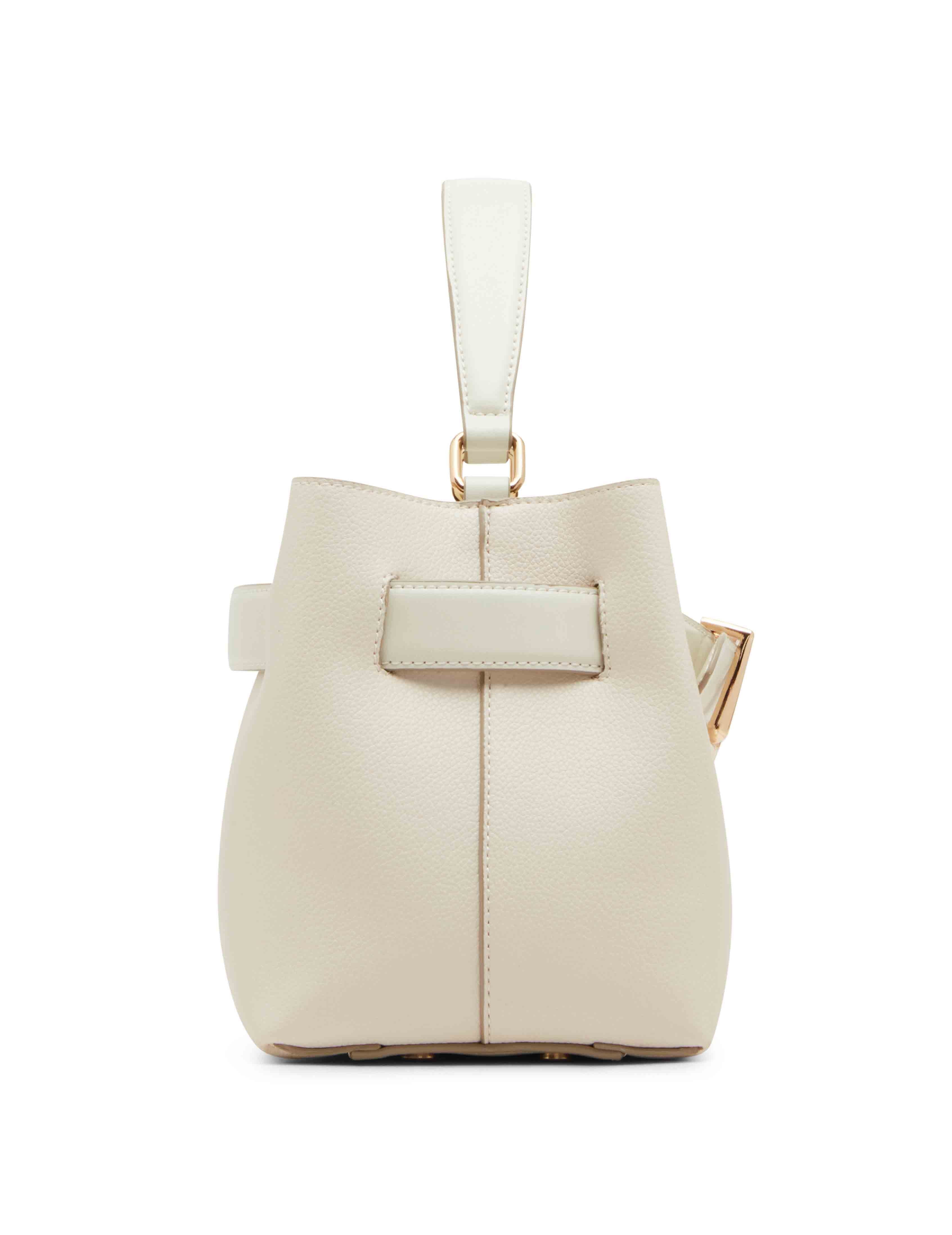 Sculpted Buckle Satchel with Convertible Strap